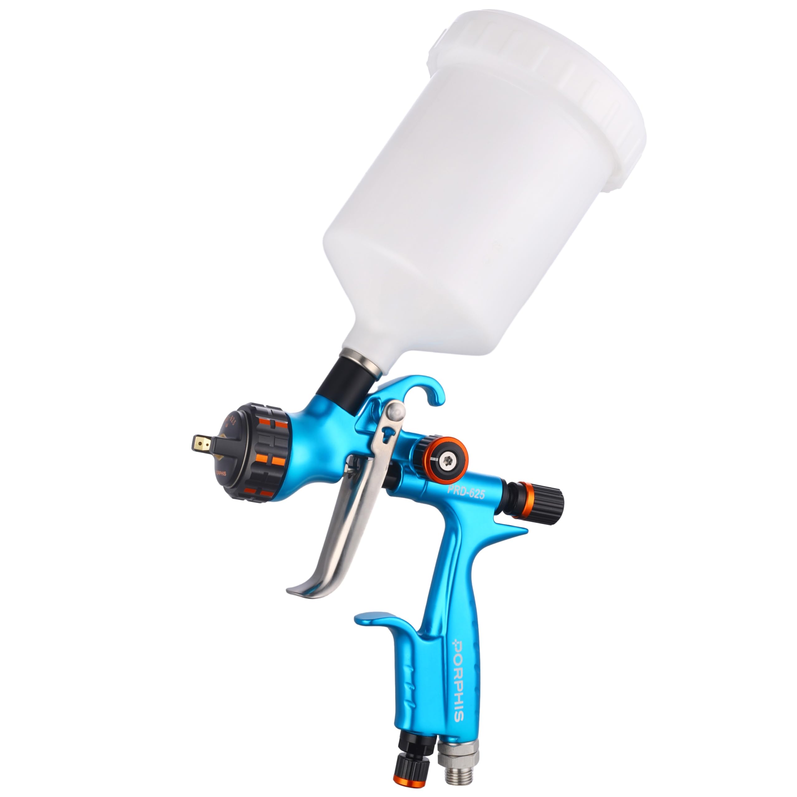 PORPHIS Paint Spray Gun PRD-625 MP Type with Split Nozzle 1.3mm Automotive Refinishing Spray Gun, Blue