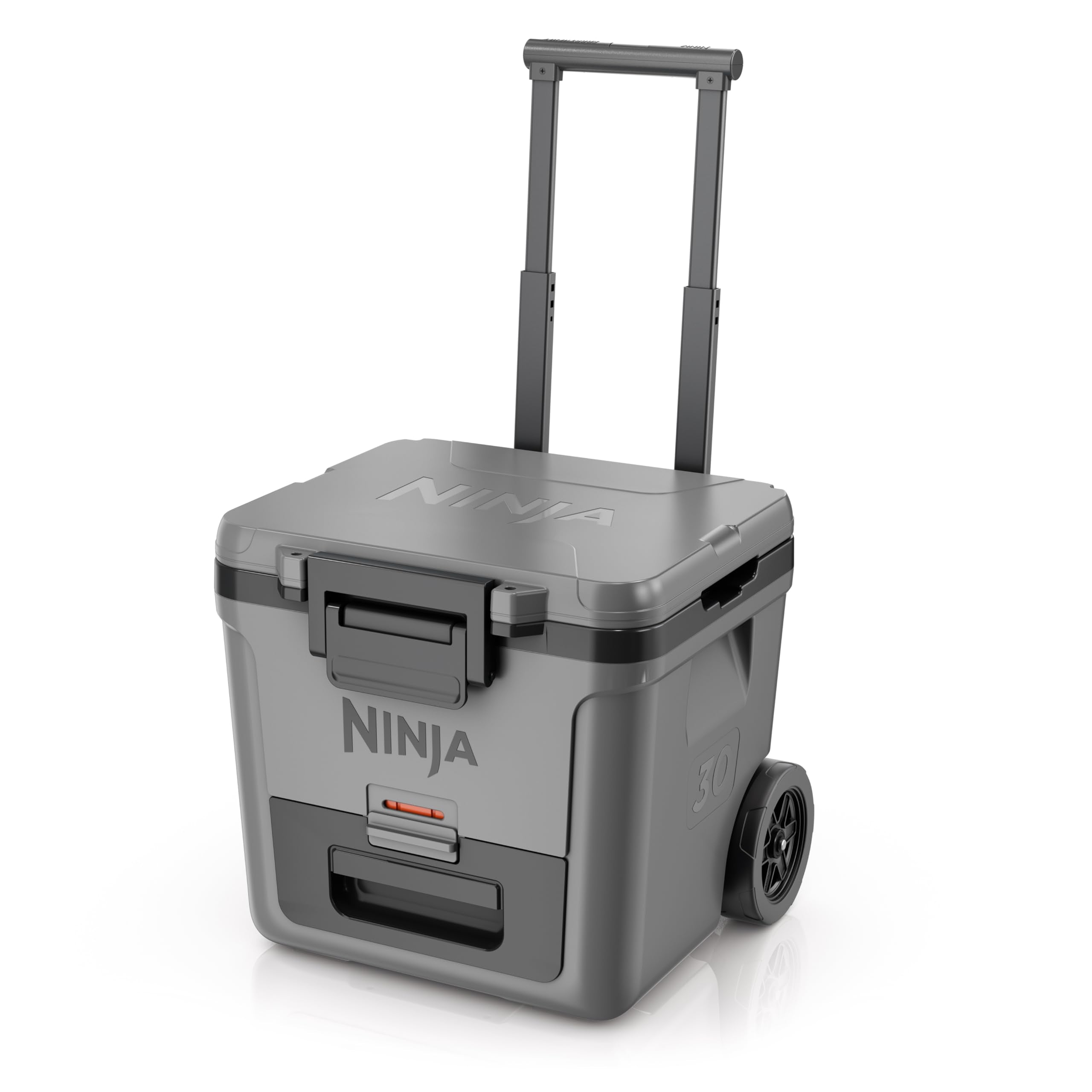 Ninja FrostVault 30qt Wheeled Cooler with Dry Zone, Integrated Fridge-Temp Dry Storage Drawer, Premium Heavy-Duty Insulated Cooler, Keeps Ice for Days, Slate Gray, FB230GY
