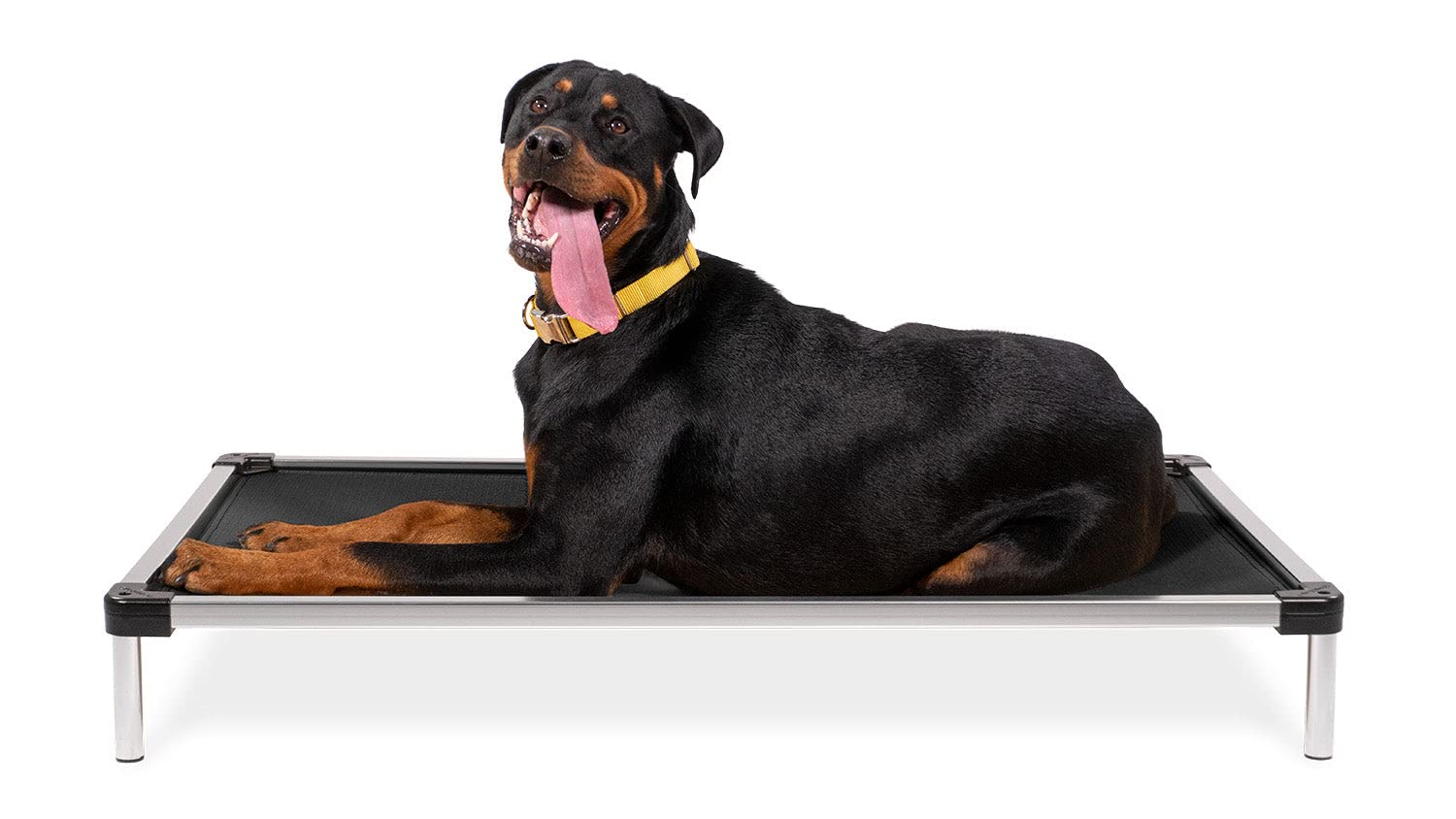 K9 Ballistics Chew Proof Elevated Dog Bed - Made for Aggressive Chewers, Indestructible Cot, Heavy Duty, 120-Day Warranty, Washable, Pre-Assembled, Fits Crates X-Large 47"x29" Obsidian Black
