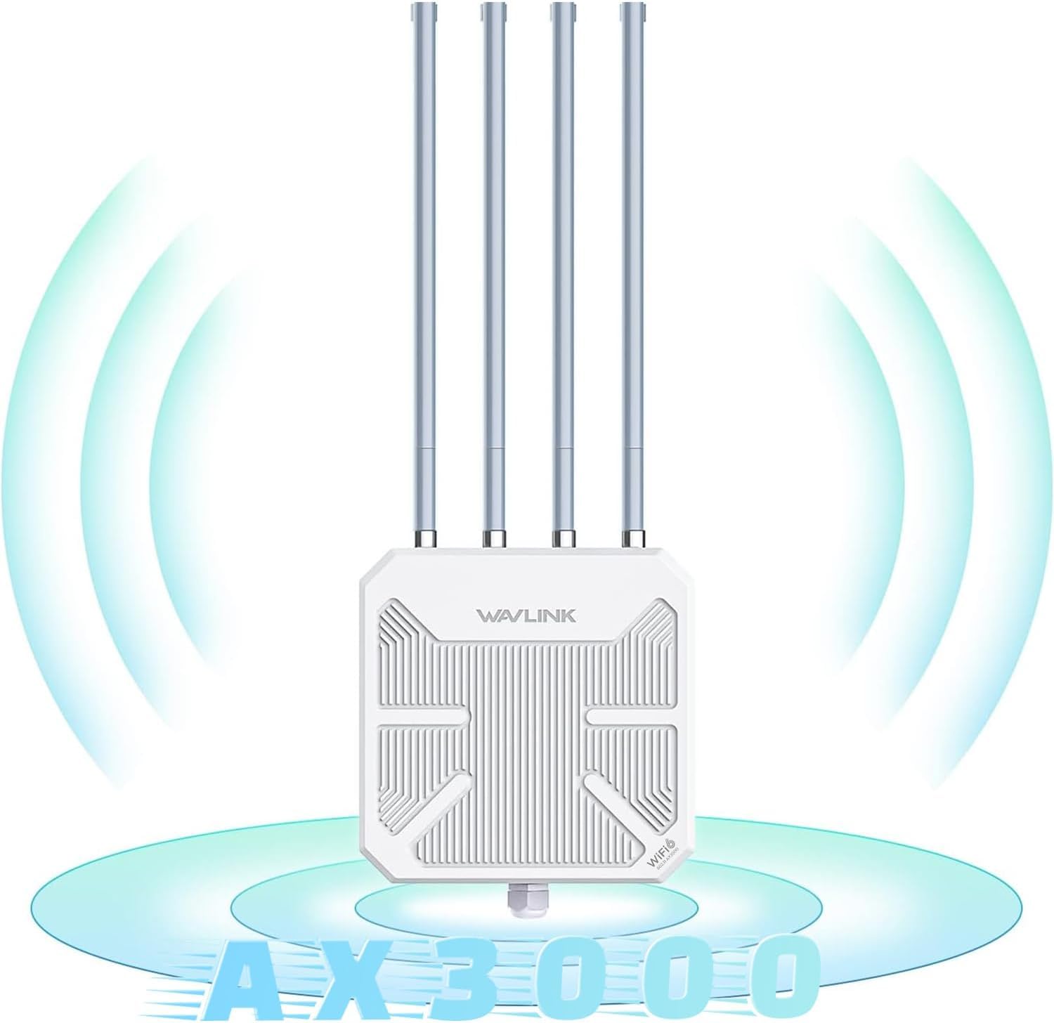 WAVLINK AX3000 WiFi 6 Wireless Outdoor Wireless Access Points, Long Range Outdoor WiFi with Dual Band/PoE/IP67/600mW of Power/Up to 256 Devices for Parties, Business Gatherings Work with Starlink