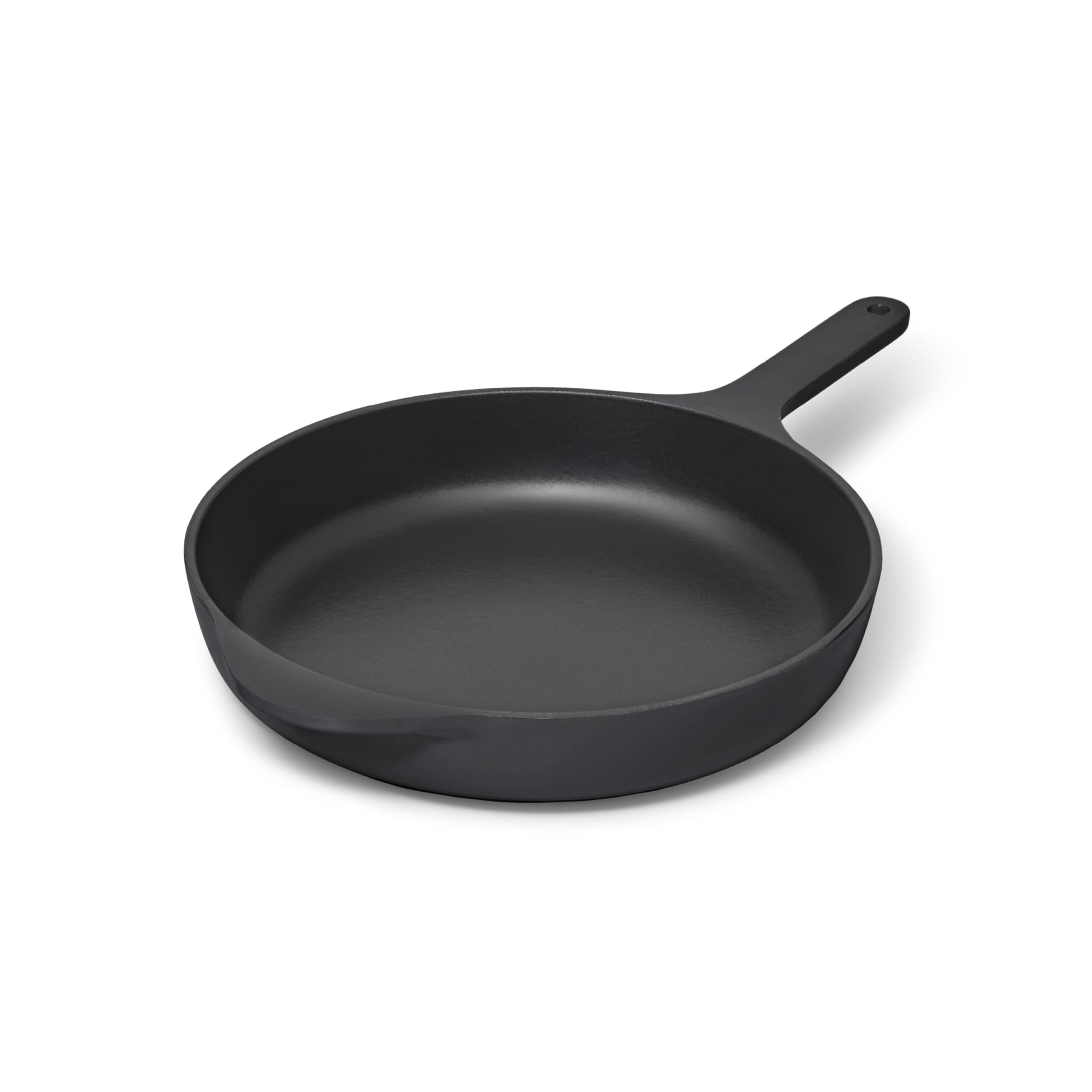 Caraway Cast Iron Skillet - 10.5” Enameled Cast Iron Pan With 3 Layer Enamel Coating - No Seasoning Required - Compatible With All Stovetops - Free From Forever Chemicals - Charcoal