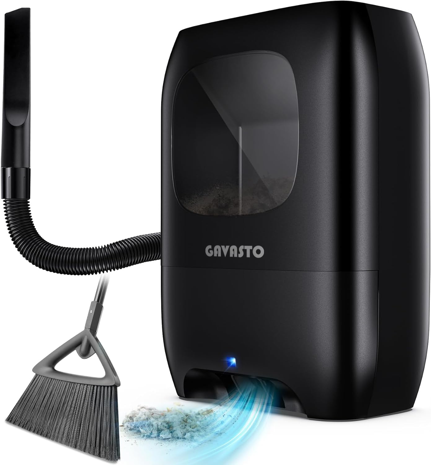 Pro Touchless Vacuum Automatic Dustpan - Ultra Fast & Powerful - Great for Sweeping Salon Pet Hair Food Dirt Kitchen, Canister Vacuum Cleaner Trash Can, Bagless, Auto Sensors, 1500 Watt (Gun Gray)