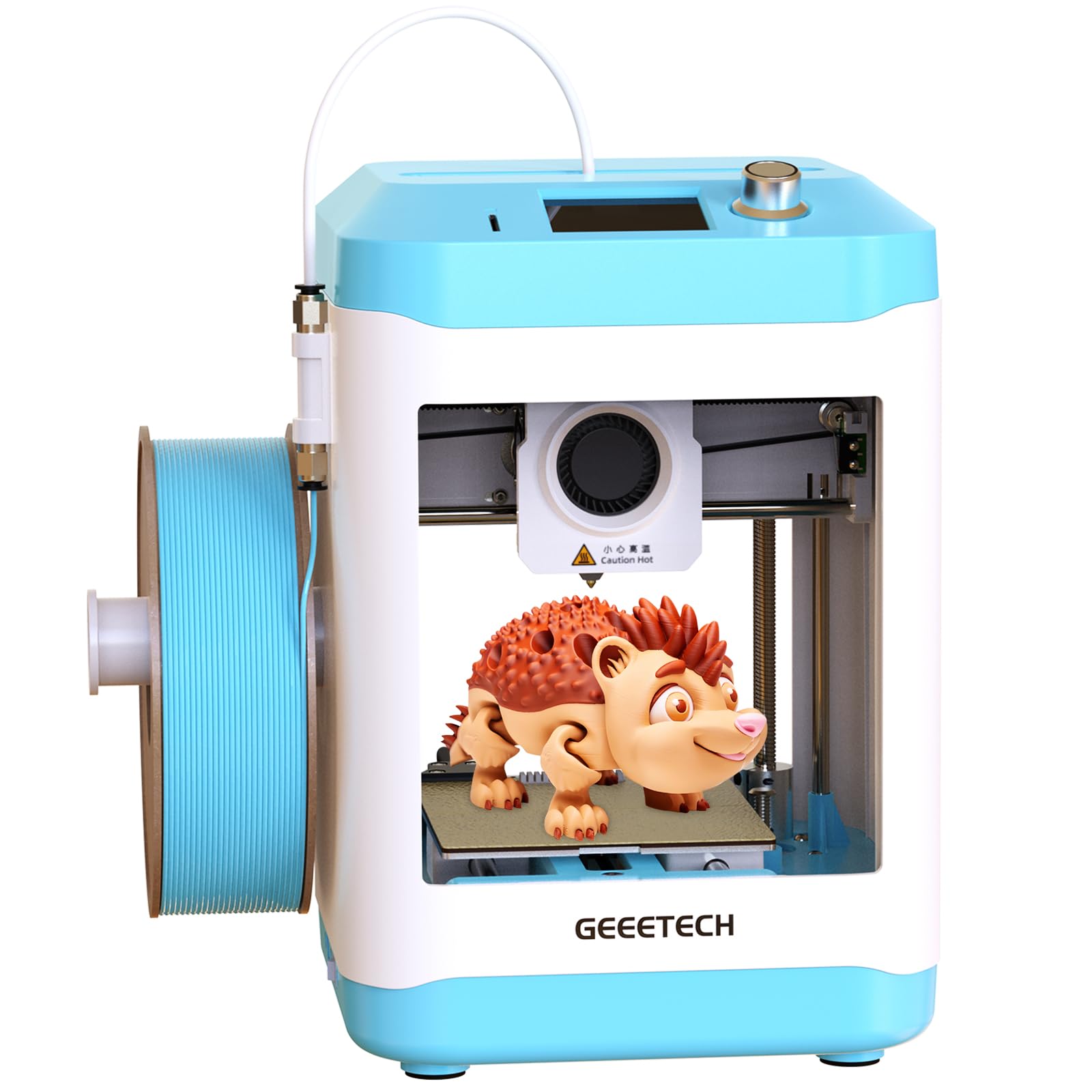 Geeetech Mini 3D Printer for Kids & Beginners - 250mm/s High-Speed, Fully Assembled, Auto-Leveling, Plug-and-Play STEM Learning Tool with 3.94x4.33x3.94 Inch Print Size
