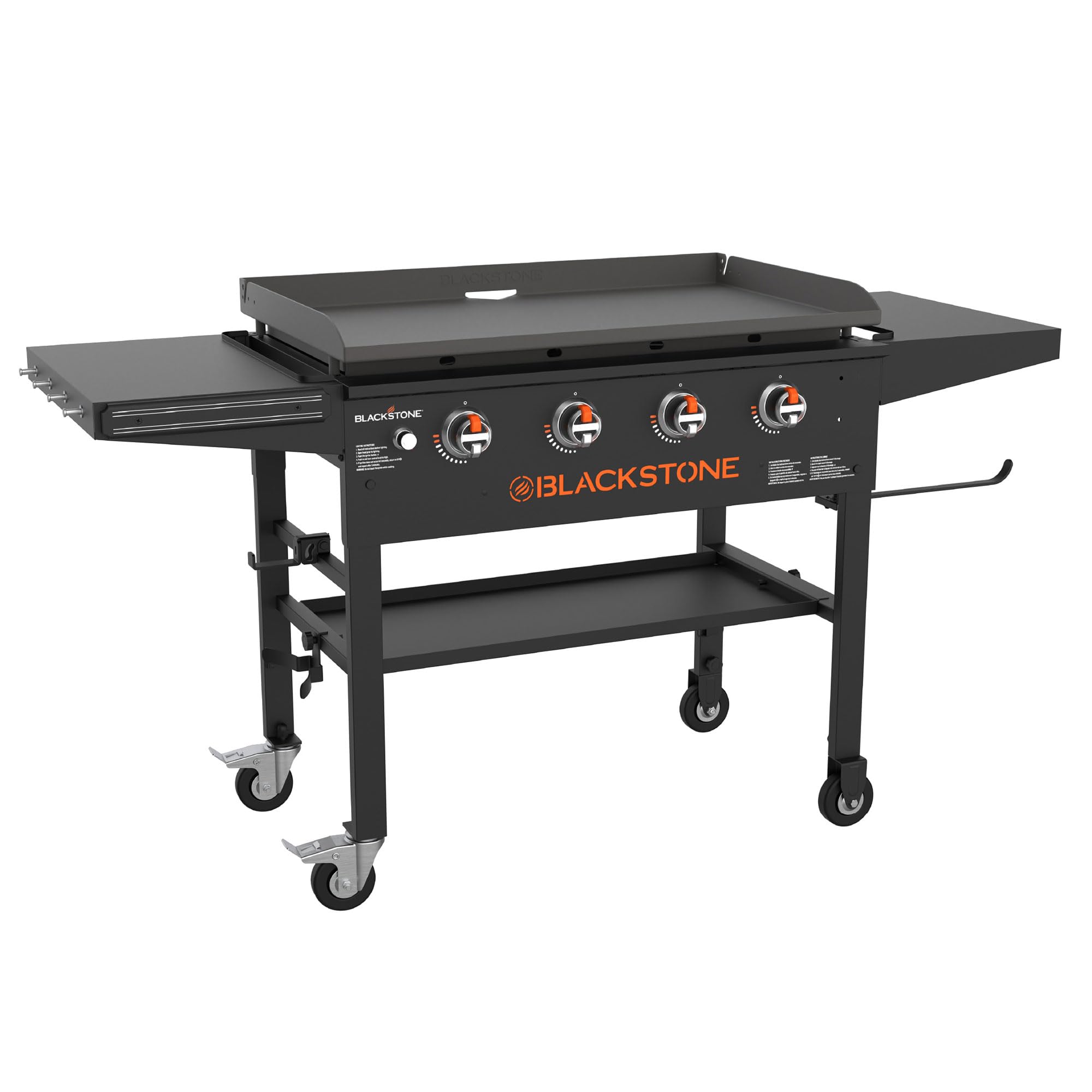 Blackstone 2266 36” Original Omnivore Griddle with Dual Side Shelves, Powder Coated Steel, Black