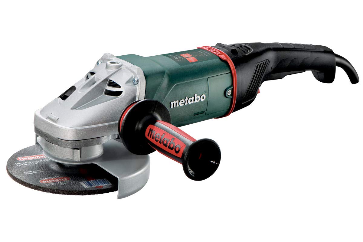 Metabo 7-Inch Angle Grinder, 8,500 RPM, 15 Amp, Paddle Switch, Metabo VibraTech, Made in Germany, WP 24-180 MVT, 606485420, Green