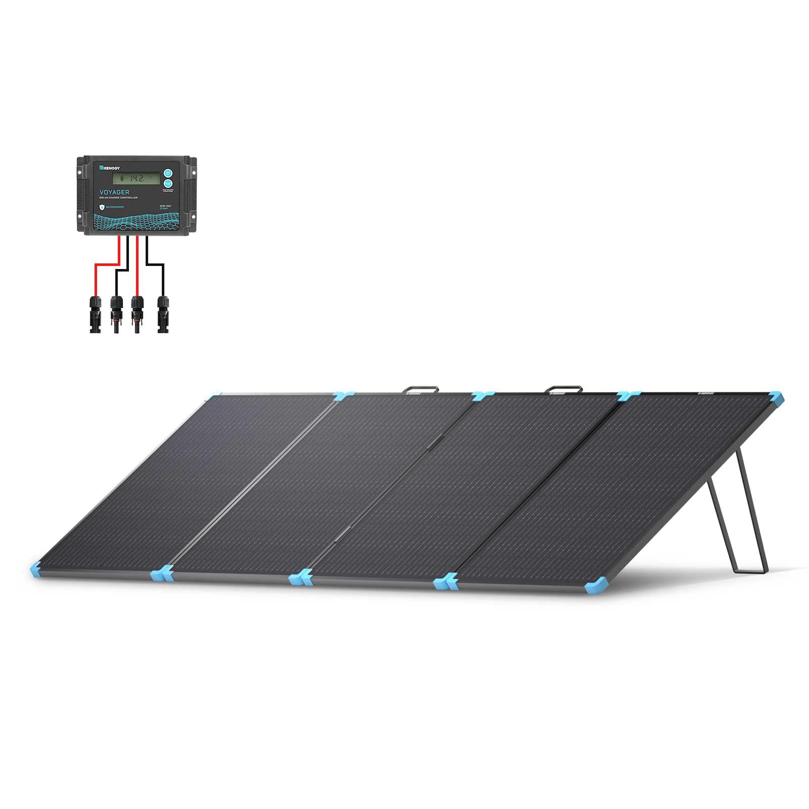 Renogy 220W Lightweight Portable Solar Suitcase with Waterproof 20A Charger Controller, Solar Charger for Power Station RV Camping Off Grid