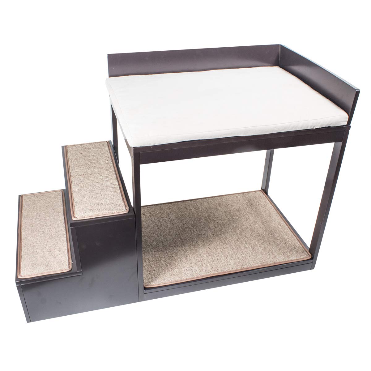 Penn-Plax Buddy Bunk Multi-Level Bed | Pet Stairs for High Beds and Couches | 3 Step System for Small Sized Dogs and Cats | Practical and Accommodating for Modern Homes (DOGF60)