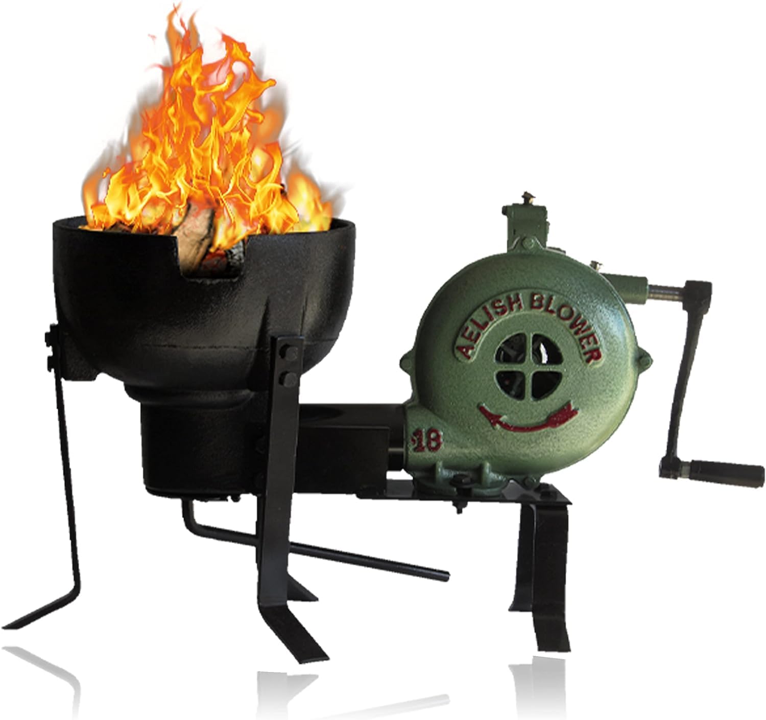 Simond Store Blacksmithing Coal Forge Furnace with Hand Blower for Knife Making Forging Farriers Tools and Equipment – Vintage Style Coal Forge with Pedal Type Handle
