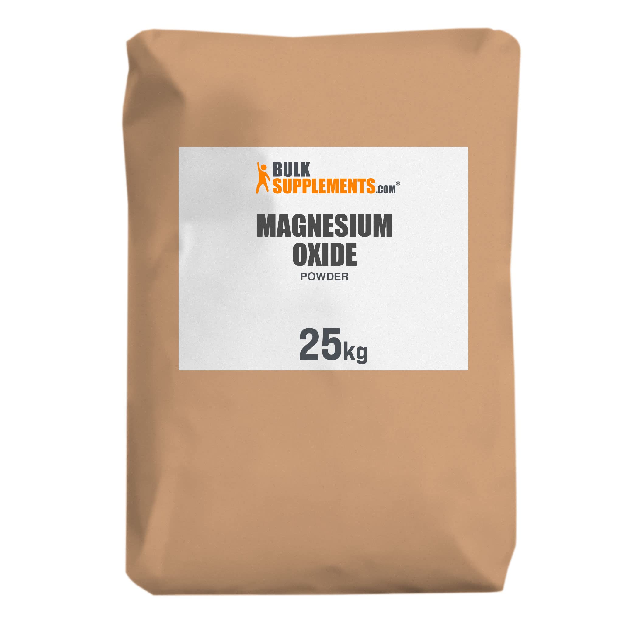 BulkSupplements.com Magnesium Oxide Powder - Magnesium Supplement, Magnesium Oxide Supplement, Magnesium Oxide 500mg - Gluten Free, 835mg (500mg of Magnesium) per Serving, 25kg (55 lbs)