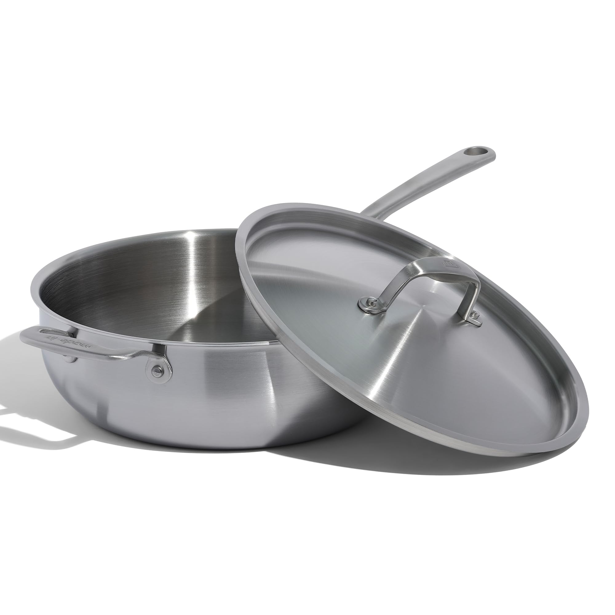 Made In Cookware - 5 Quart Stainless Steel Saucier Pan - 5 Ply Stainless Clad - Professional Cookware - Crafted in Italy - Induction Compatible