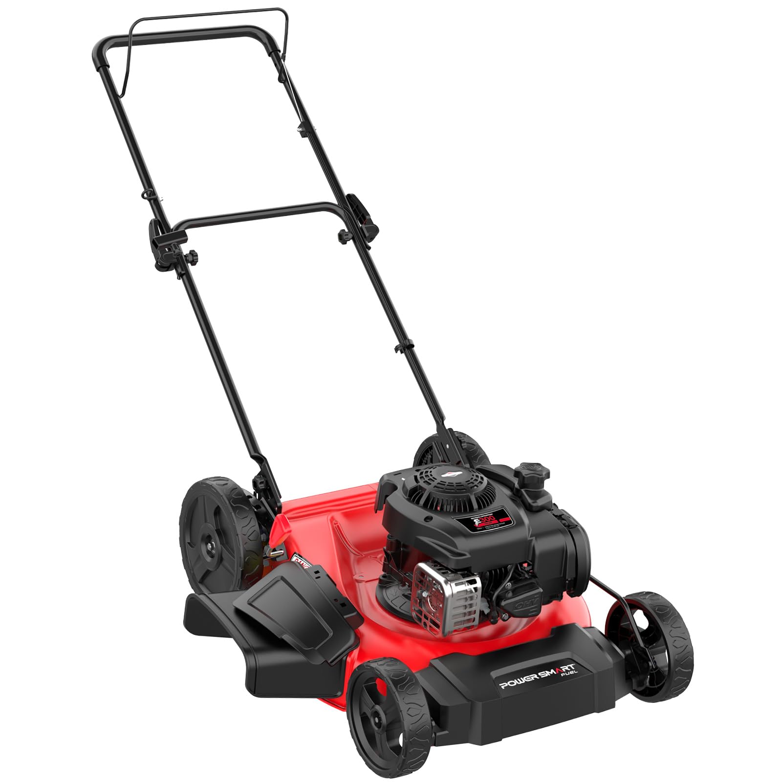PowerSmart 21 in. Gas Lawn Mower with 125cc Briggs and Stratton E300 Engine, 2-in-1 Push Mower with Mulching & Side Discharge