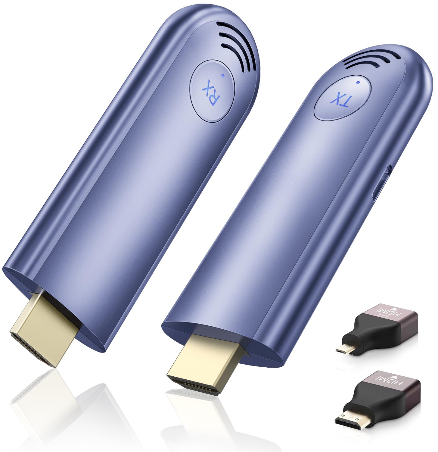 Wireless HDMI Transmitter and Receiver, Plug & Play Portable 2.4G/5G Wireless HDMI Extender Kit for Streaming Video and Audio to Monitor from Laptop/PC/TV Box/Projector