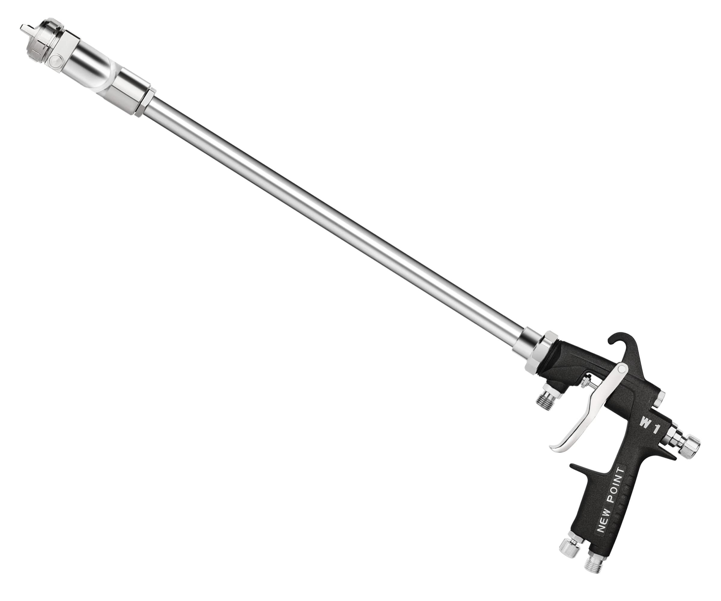 100cm Extension Long Pole Spray Angle Air Spray Gun - Pressure Feed Paint Gun High Efficiency for House Automotive Painting (Nozzle Size 1.0mm, 180 Rotatable)