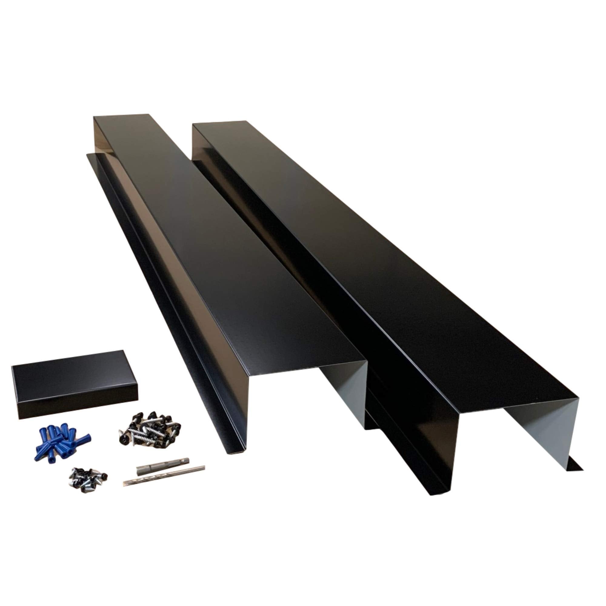 EAGLE 1 Metal Line Set Cover Kit for Mini Split and Central Air Conditioner & Heat Pump (Multiple Sizes and Colors) (4x4, Black)