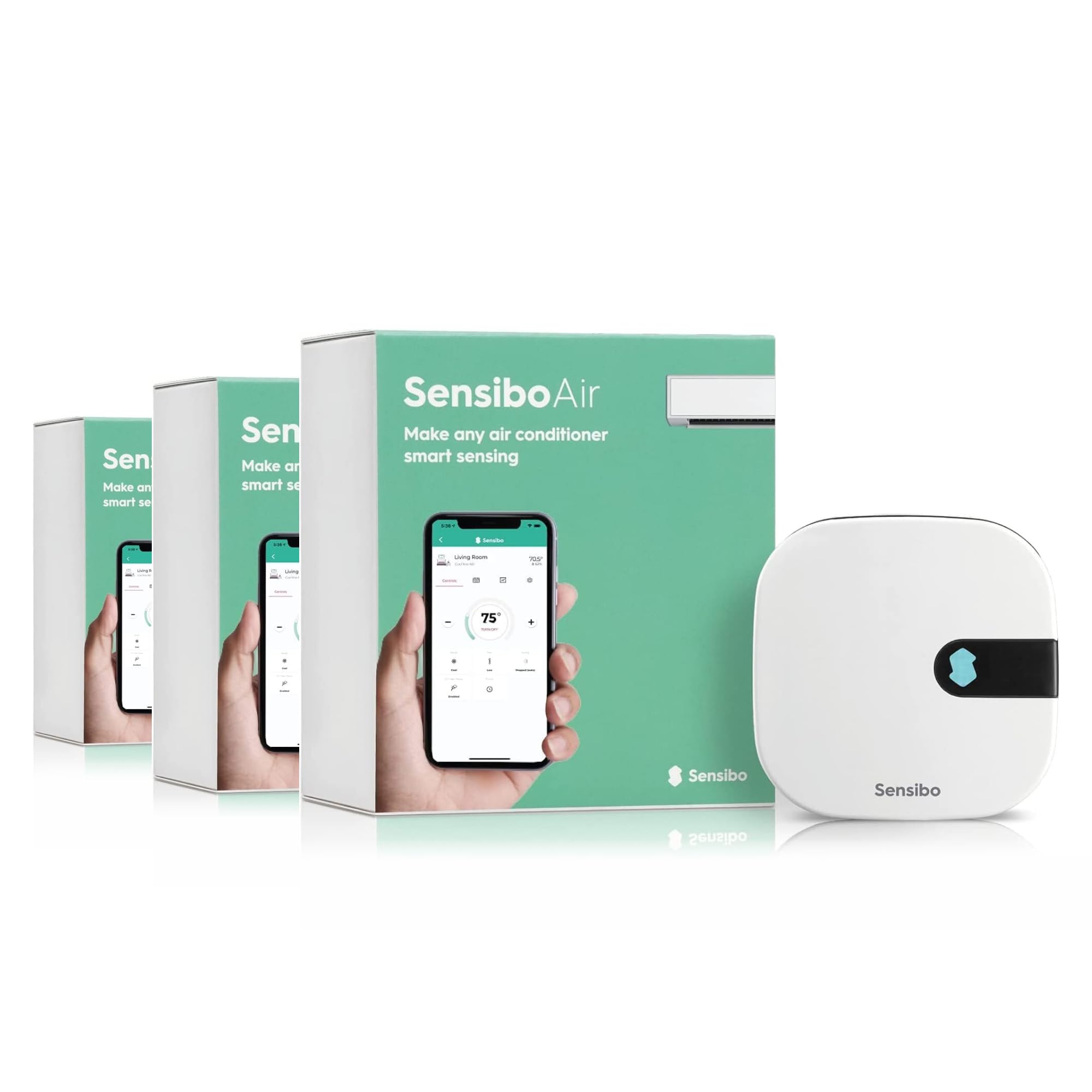Sensibo Air 3 Pack - Smart Air Conditioner Controllers. Apple HomeKit Certified. 60-Seconds Installation. Maintains Comfort and Energy Saving Features. Compatible with Google, Alexa, Apple HomeKit