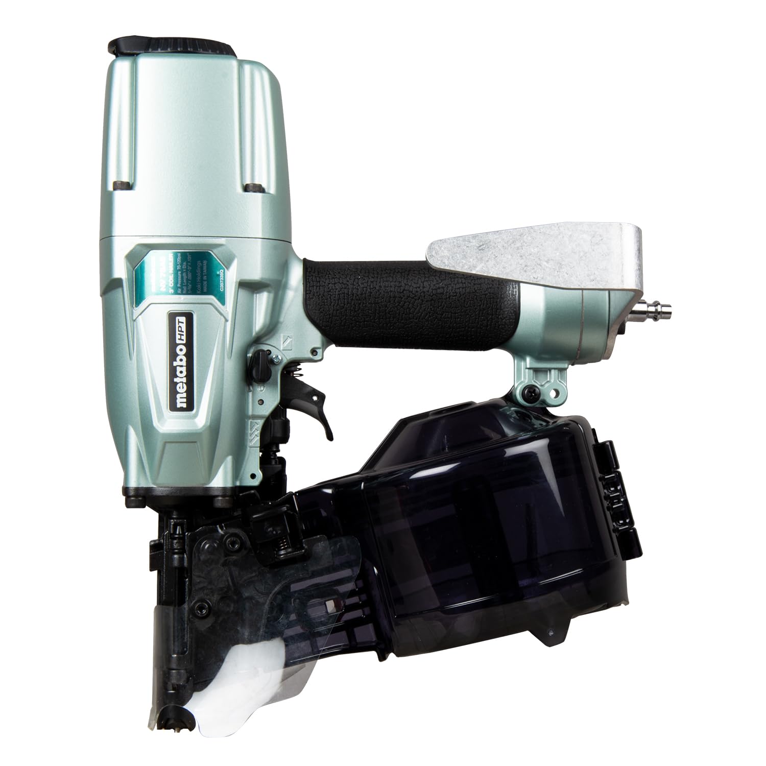 Metabo HPT Coil Siding/Framing Nailer Pro Preferred Brand of Pneumatic Nailers 15 Degree Magazine Accepts 1-3/4-Inch to 3-Inch Nails Ideal for Light Framing Siding & Sheathing NV75A5