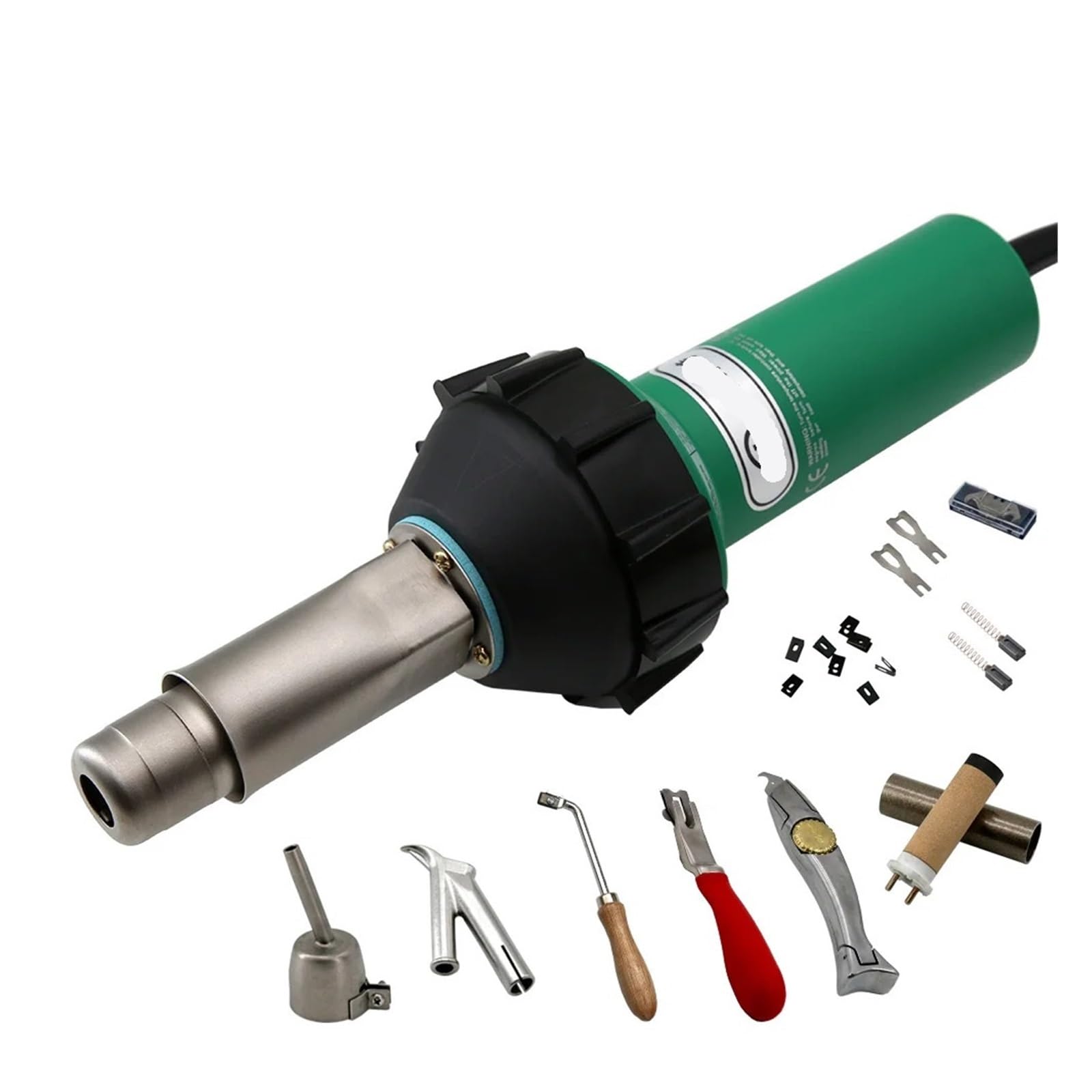 BAISULI Plastic Welding Gun hot air Blower D16 220V/110V 1600W Plastic Welding Heat Guns Hot Air Welder for PVC Membrane PP/PE/PPR Sheets,Pipes Water Tanks/Tower(Kits 11,220V)