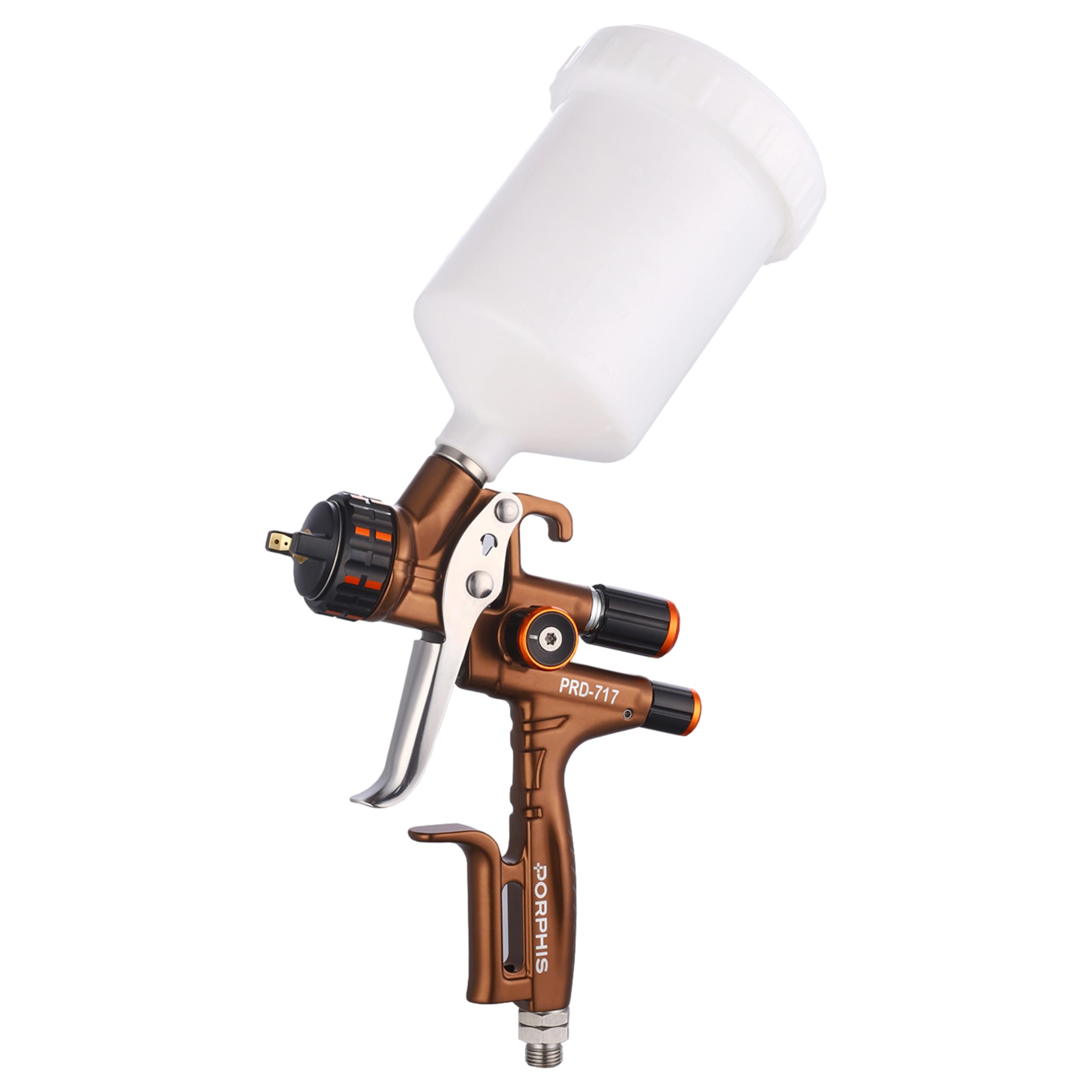 PORPHIS Paint Spray Gun PRD-717 VS Type with Split Nozzle 1.4mm Automotive Refinishing Spray Gun, Brown