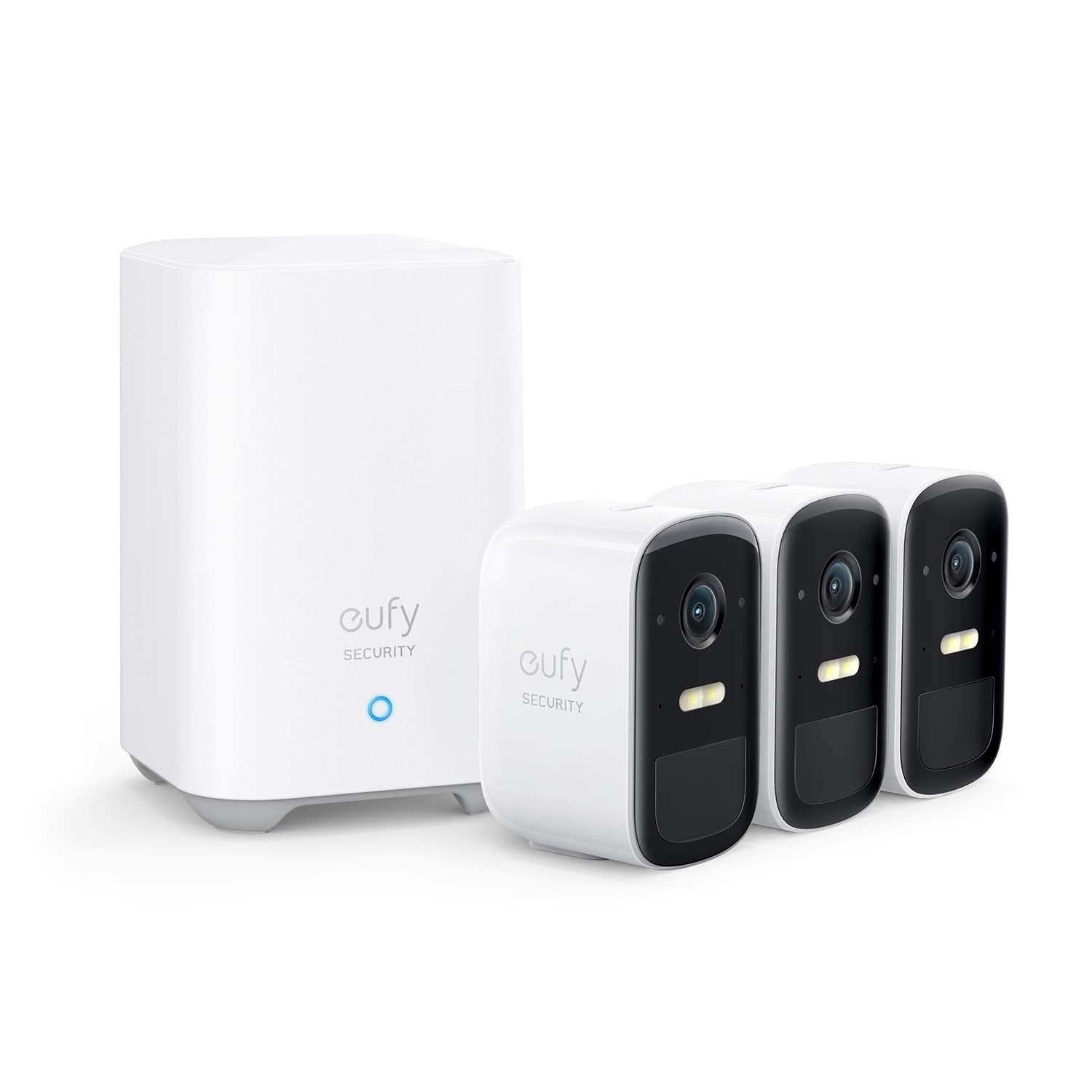 eufy Security, eufyCam 2C 3-Cam Kit, Security Camera Wireless Outdoor, Home Security System, HomeKit Compatibility, 1080p HD, IP67, Night Vision, Motion Only Alert, No Monthly Fee