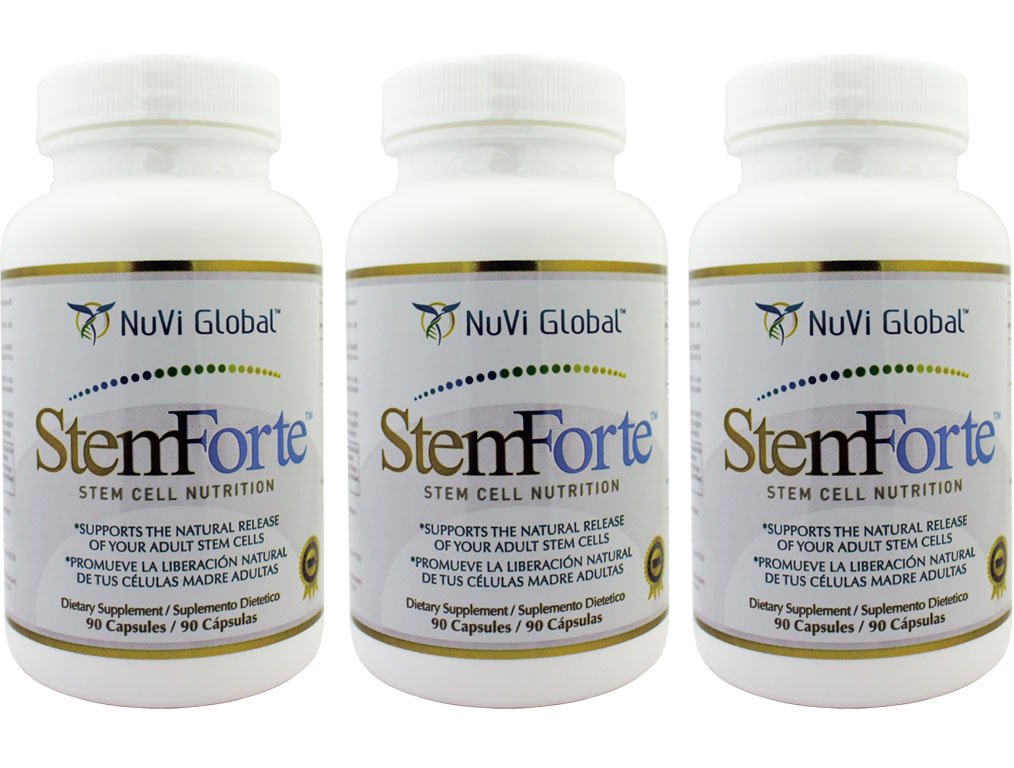 StemForte Plus Stem Cell Nutritional Supplements for Men, Women - Three Bottles - Advanced Stem Cell and Telomere Activity Support - Promotes Natural Release of Stem Cell, Increase Energy, Focus, Mood