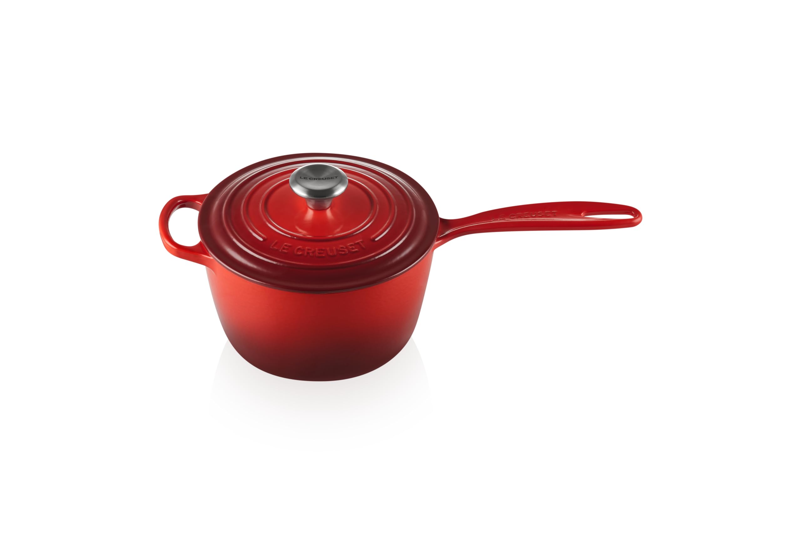 Le Creuset Enameled Cast Iron Signature Saucepan, 2.25 qt., Cerise
