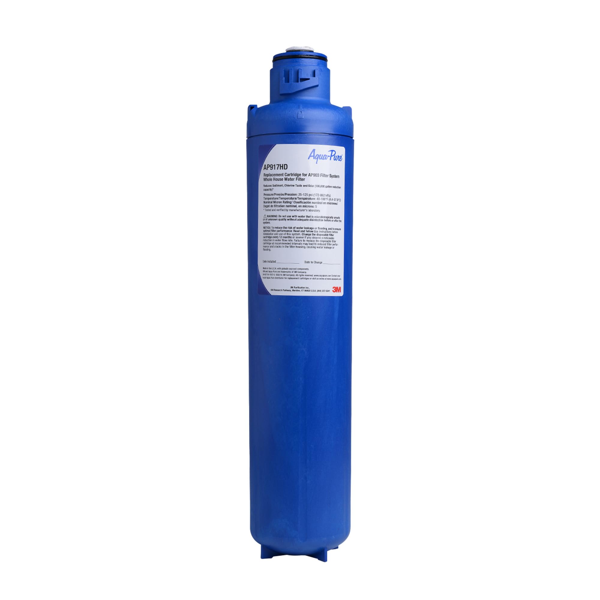 3M Aqua-Pure Whole House Water Filter, 3M Genuine Replacement Filter AP917HD for AP903 System, Quick Change Filter Design, Reduces Chlorine, Taste and Odor, Sediment, Dirt and Rust