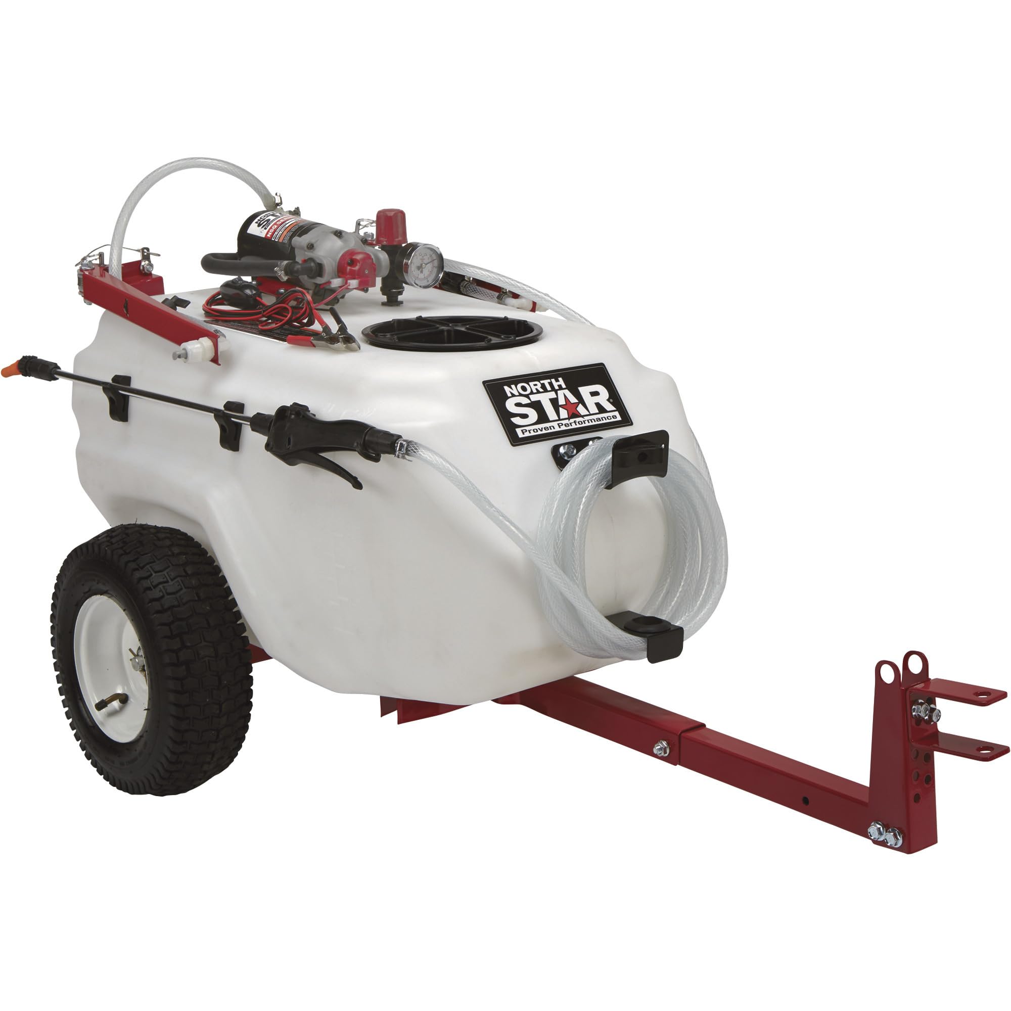 NorthStar Tow-Behind Trailer Boom Broadcast and Spot Sprayer - 21-Gallon Capacity, 2.2 GPM, 12 Volt DC