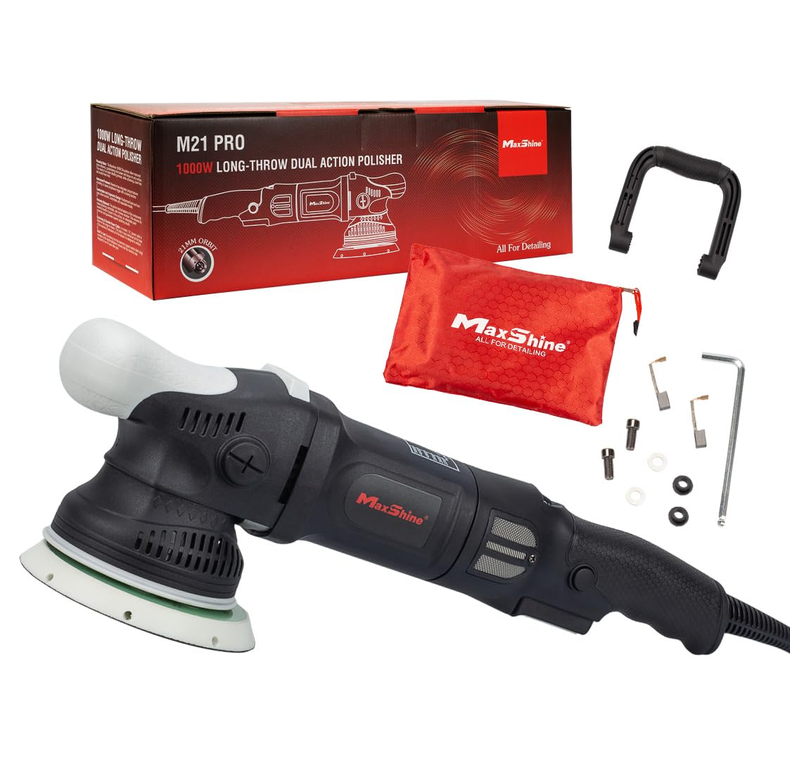 Maxshine M21 Pro Dual Action Polisher - 1000W, 6-Speed, 21mm Throw, 6” Disc, 5/16” Thread - Auto Detailing Tool for Buffering, Paint Protection, Swirl & Scratch Repair, Glossy Shine, Restoration