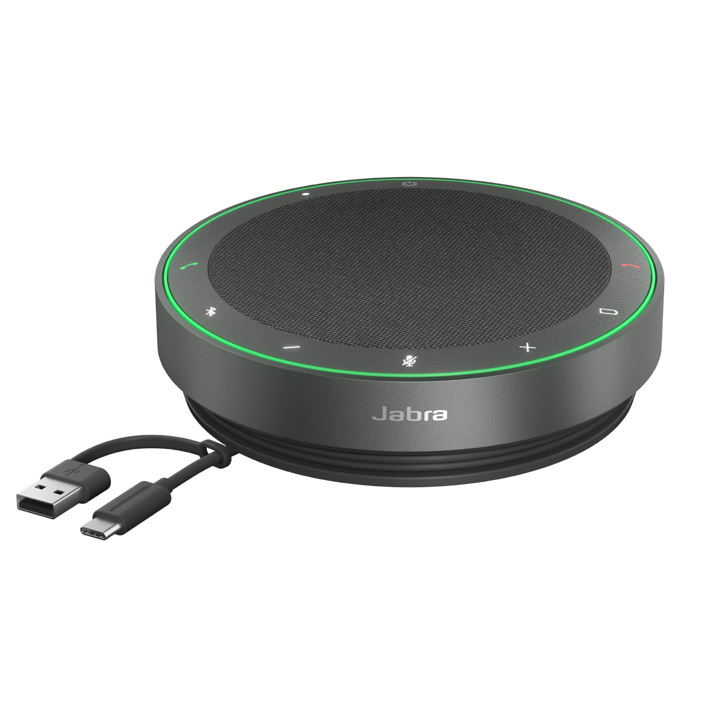 Jabra Speak2 75 Wireless Bluetooth Speakerphone - 4 Noise-Cancelling Mics, Full-Range 65mm Portable Speaker and Super-Wideband Audio - Certified for Zoom and Google Meet - Dark Grey