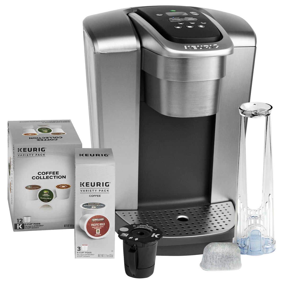 Keurig Fil K-Elite C Single Serve Coffee Maker (Brushed Silver) with 15, Water Filter, and My K-Cup, 2