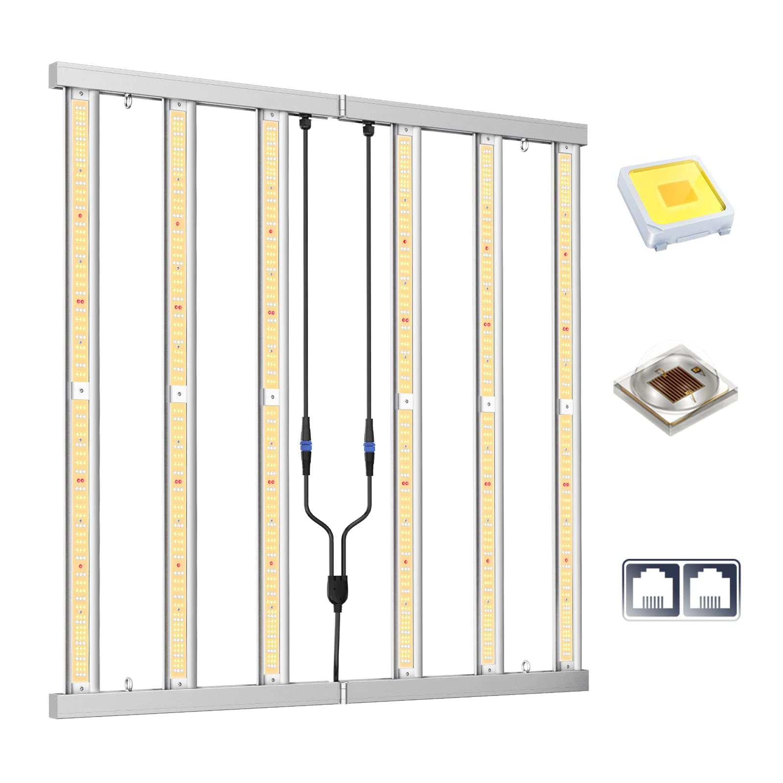 VIPARSPECTRA KS5000 LED Grow Light, 500W with Samsung LM301H Diodes, Uniform PPFD, Dimmable Daisy Chain 6 Bars, Full Spectrum Commercial Grow Lamp for Indoor Plants, Suitable for 4x4/5x5 Grow Tent