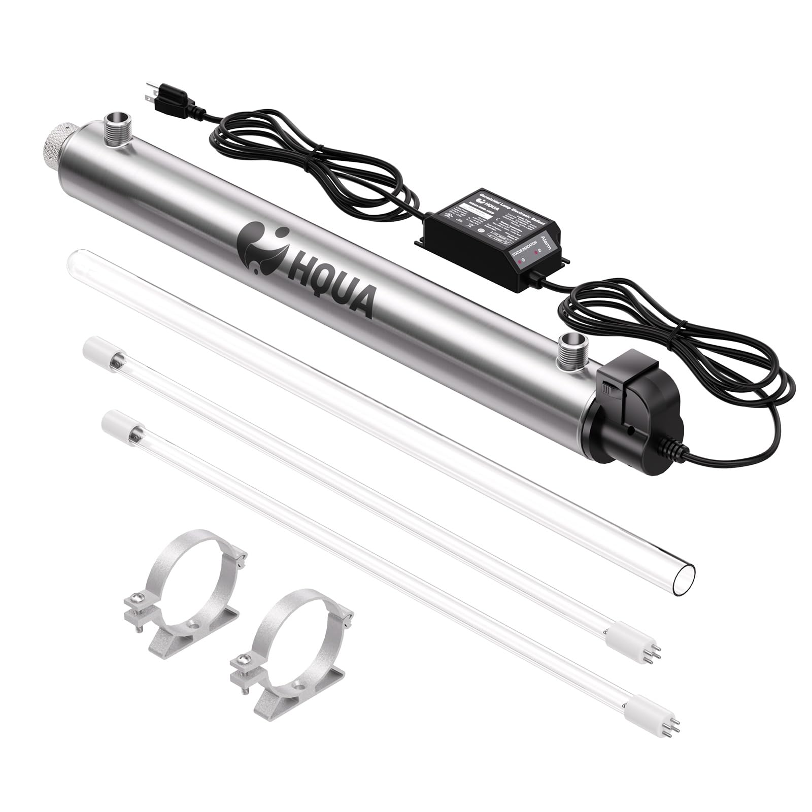 HQUA-OWS-6 Ultraviolet Water Purifier Filter for Kitchen Water Purification,6GPM 110V 25W Model HQUA-UV-6GPM + 1 Extra UV Tube