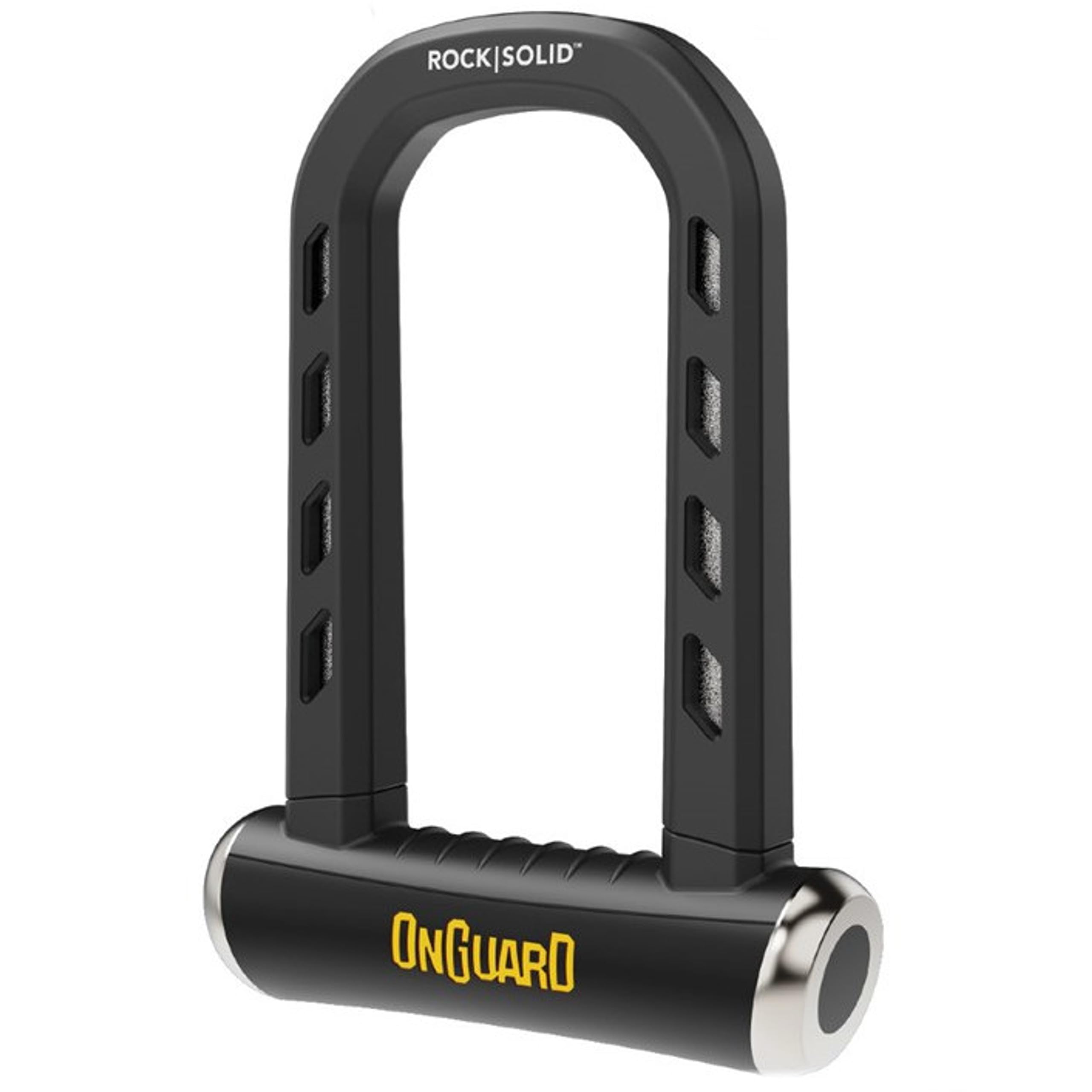 OnGuard RockSolid U-Lock – Angle Grinder Resistant (3.5” x 6.9”) for Bicycle, Motorcycle, Powersport – 14mm Shackle, X4P Locking Mechanism, Lightweight, 5 Keys Included, Anti-Theft Protection