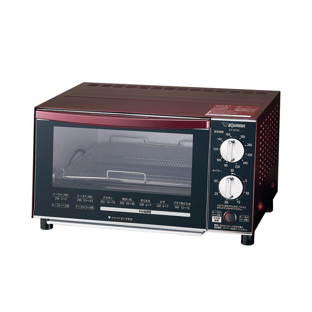 ZOJIRUSHI Toaster Oven"KONGARI CLUB (Browned Club)" ET-GT30-VD (Bordeaux)【Japan Domestic genuine products】