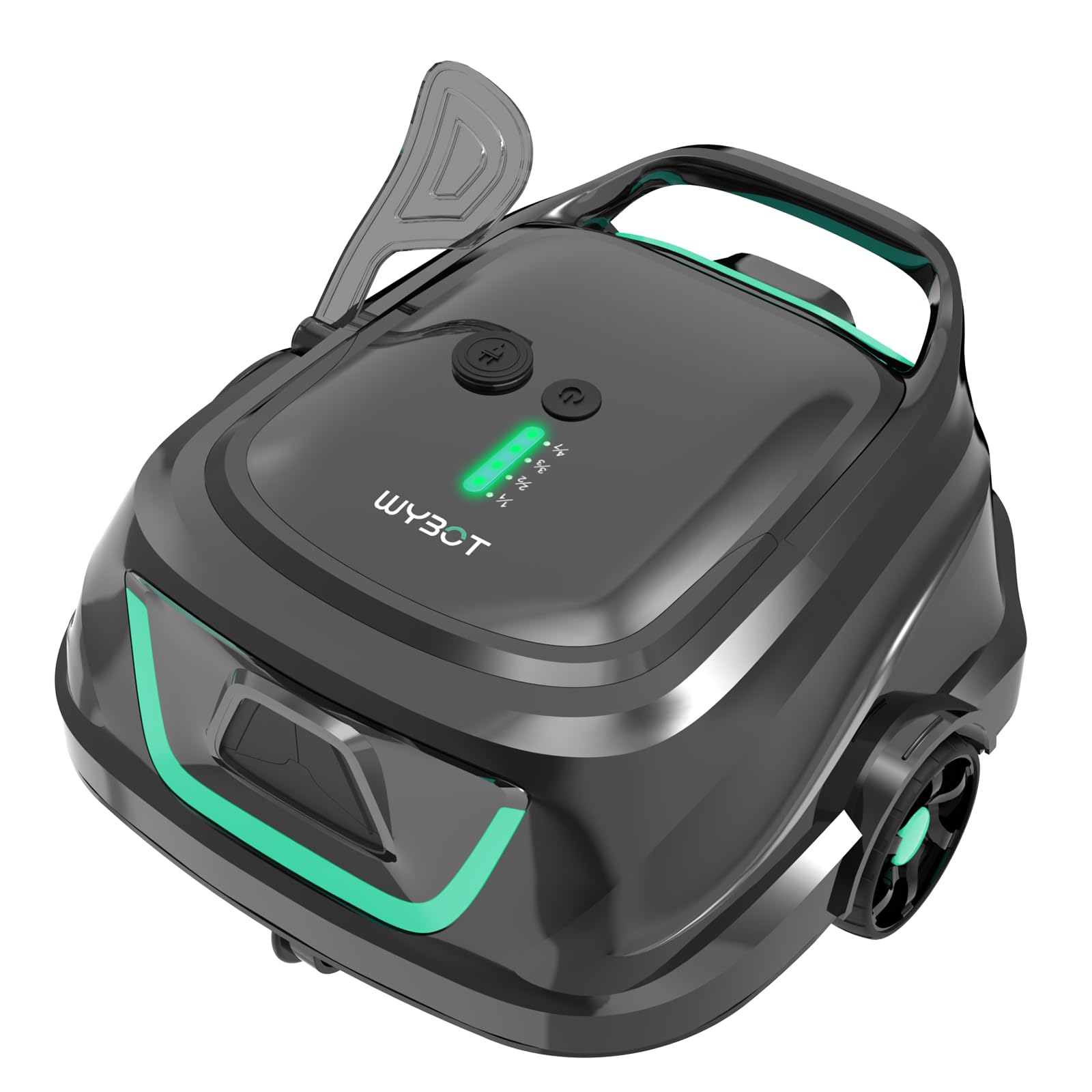 WYBOT Robotic Pool Cleaner, Cordless Pool Vacuum Robot with 120 Mins Runtime, Fast Charging, Powerful Suction, Self-Parking, Double Filters,Ideal for Above Ground Pools up to 1076 Sq.ft