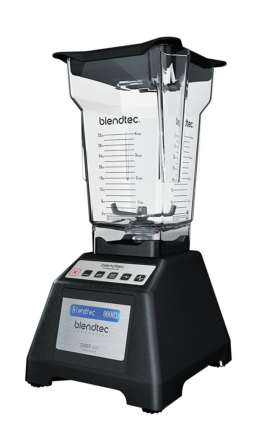 Blendtec - Chef 600 - Professional Blender with FourSide Jar - Commercial Blender -Self-Cleaning - 3 Preprogrammed + Pulse Cycles - Customizable Presets - Black