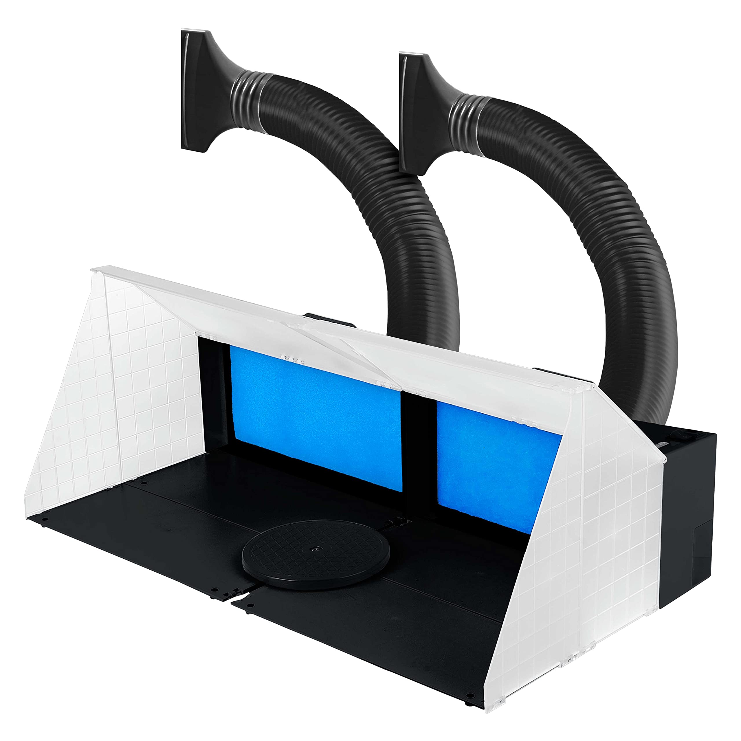 Master Airbrush 2-Pack Portable Airbrush Hobby Spray Booths - Paint Booth, 5.6' Exhaust Hose, 25W Fan, 16.5"x19"x13.5" Work Area - Combine for Larger Workspace, Compact & Portable, Art Craft Models