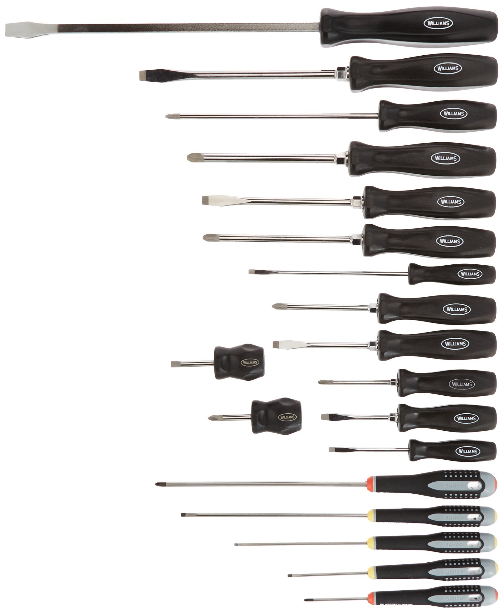 Williams JHW100P-19MD 19 Piece Endurogrip and Supertorque Premium Mixed Screwdriver Set