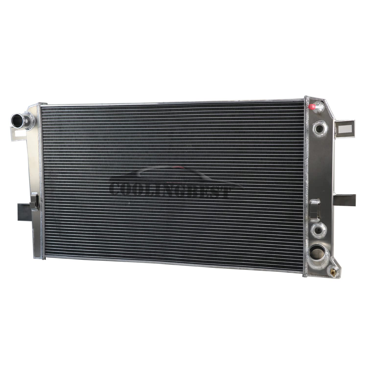 COOLINGBEST Duramax Radiator, Aluminum Radiator for 2001-2005 Chevy Silverado 2500HD 3500 HD, GMC Sierra 2500 HD 3500 6.6 V8 Diesel, 2 Row Radiators 2002 2003 2004 01 02 03 04 05