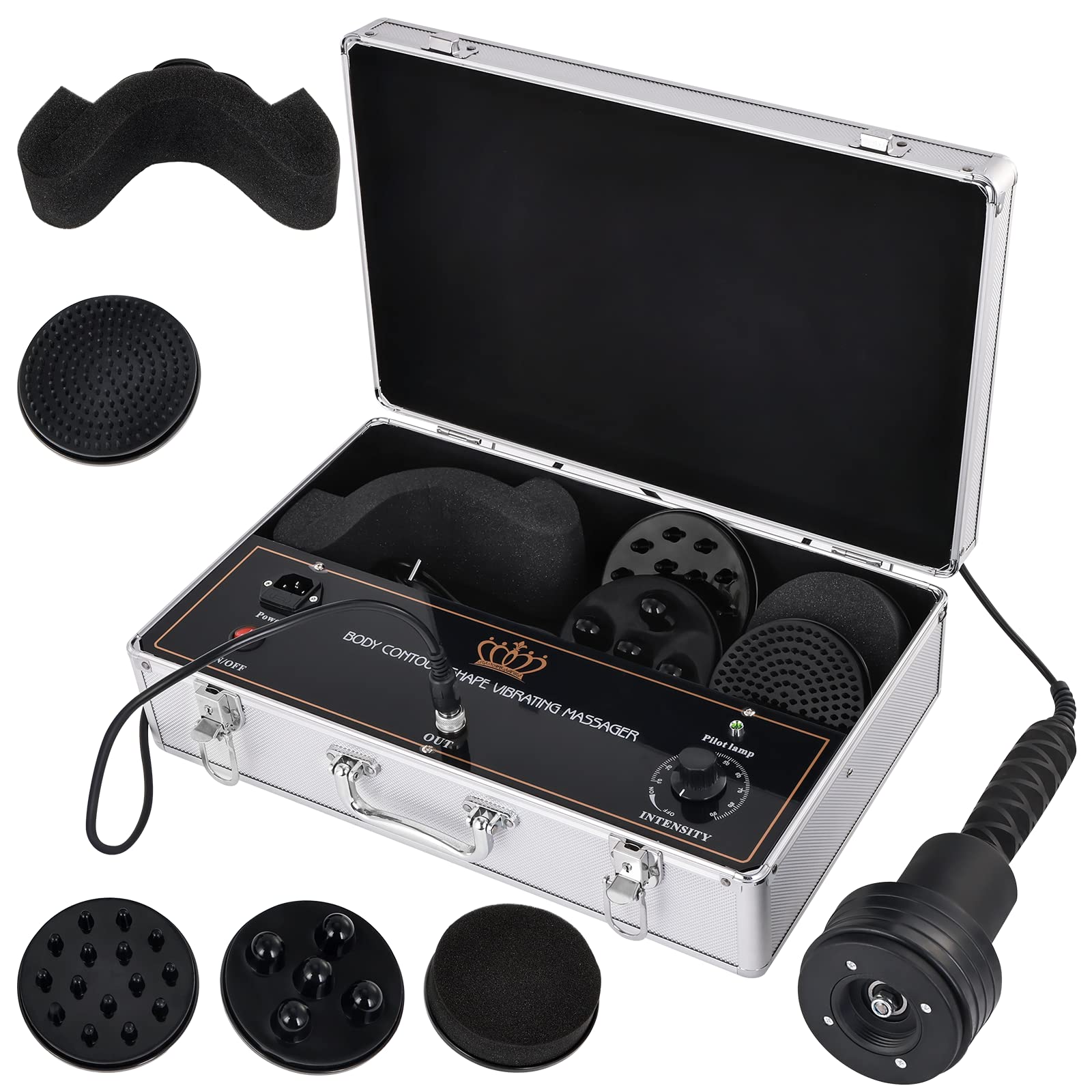 CAMXTOOL Electric Vibration Cellulite Massager, Handheld Cellulite Remover Massager Full Body Massager, Box Type Cellulite Masager, Back Massager Body Shaping Machine for Neck Back Shoulder