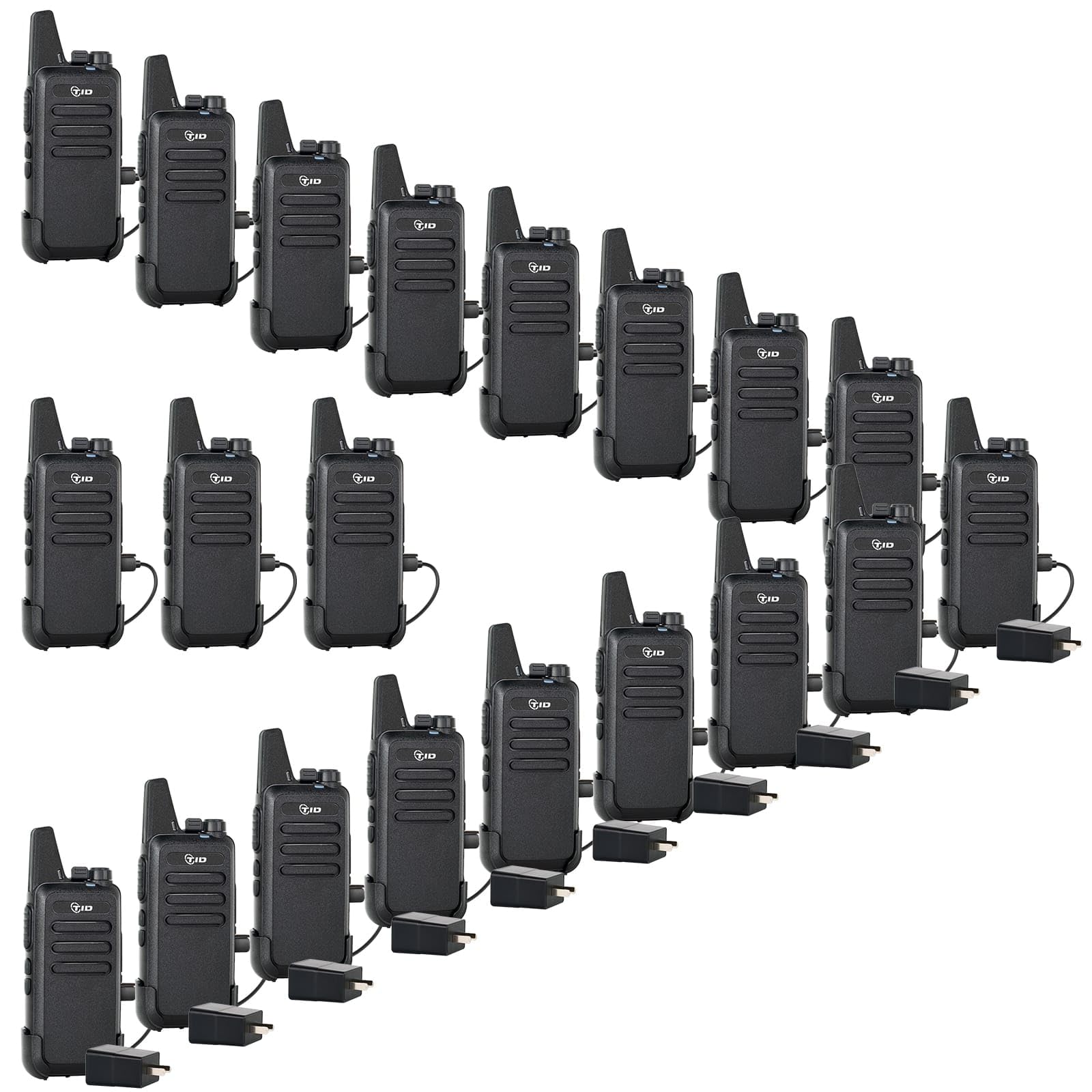 TIDRADIO TD-M8s Walkie Talkies Rechargeable, Long Range Two Way Radio, 2 Way Radio for Adults, Mini Portable for Business Commercial Work School Church Restaurant (20 Pack)