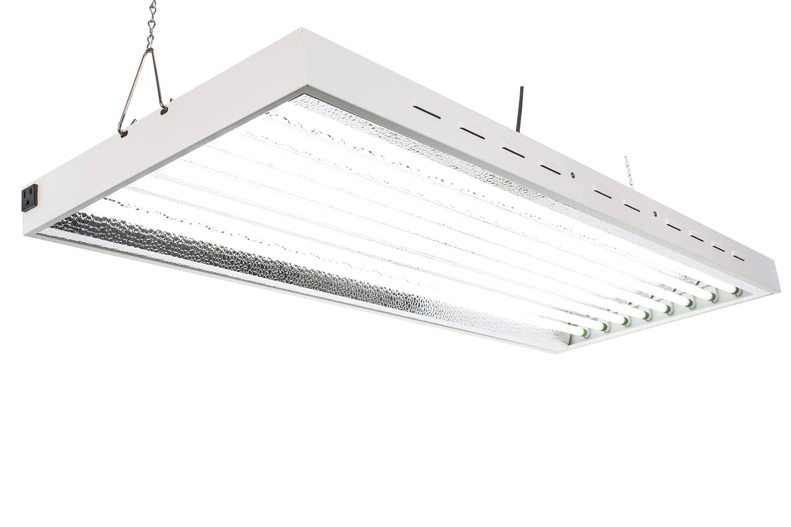 4Ft X 19in 8 Lamps 400W T5 Fluorescent Grow Lights with 40000 Lumens and 6500K Sun Light, Great for VegGrow Stages of Indoor Garden. Fast Growing!