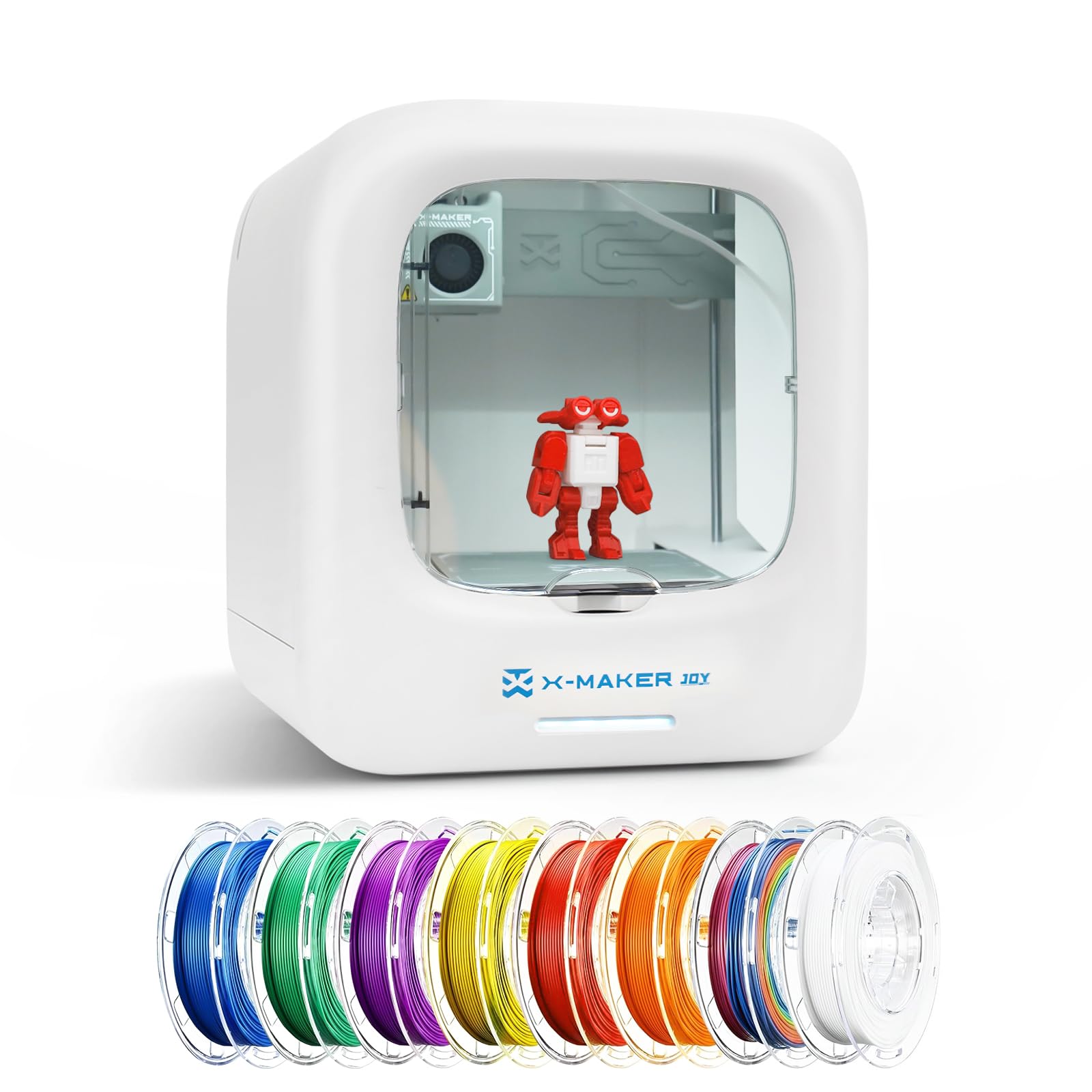 AOSEED 3D Printer for Kids, Beginner 3D Printer with 8 PLA Filament Set, Huge Toy Library & Modify, Wi-Fi & App Control, Create STEM Toys, High Precision, W/ 15+ Mini 3D Design Module, X-Maker Joy