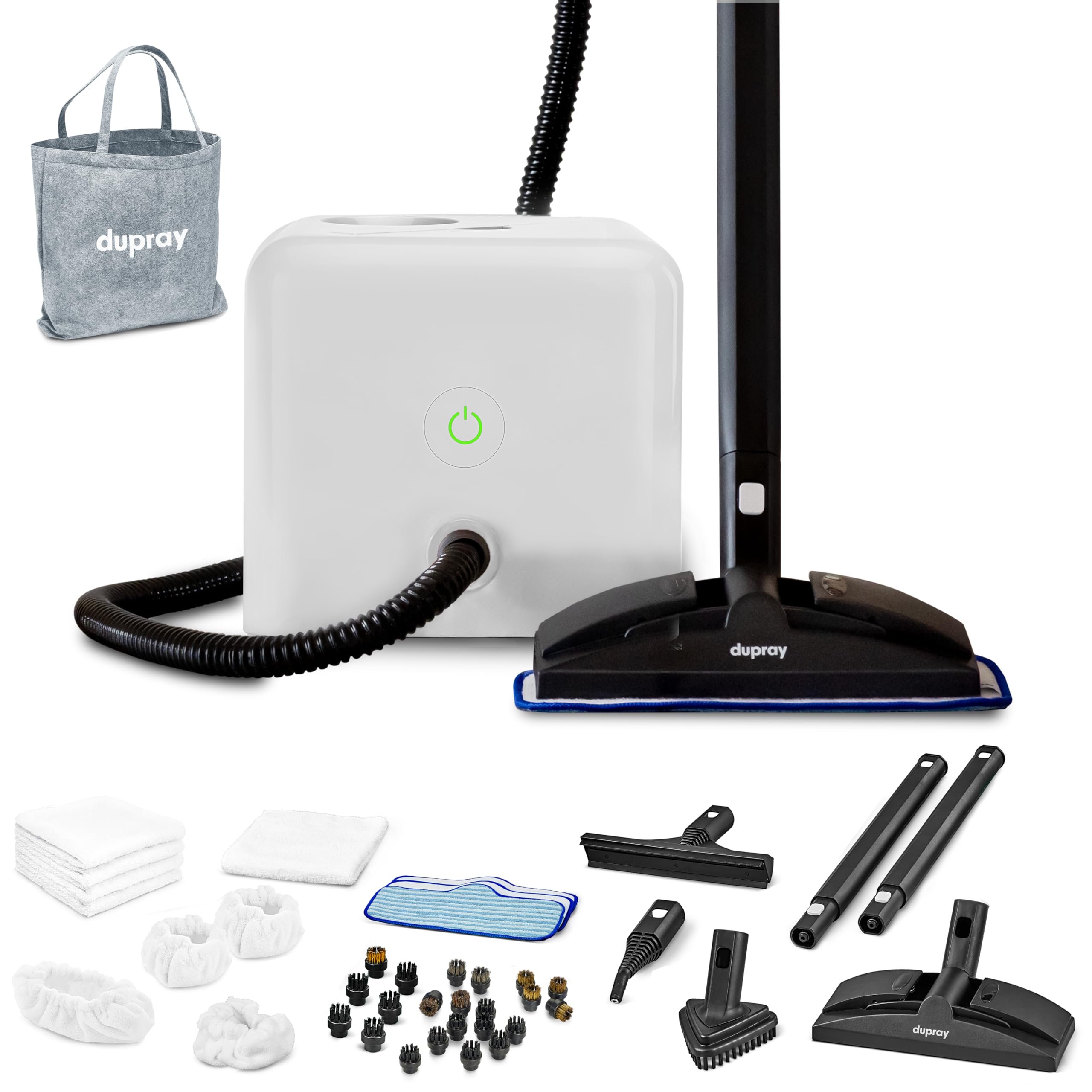 Dupray Neat Steam Cleaner with 40-Piece Kit – (Neat with Steam Cleaning Pack) Powerful, chemical-free cleaning for floors, cars, tiles, grout, and more, offering versatile, deep cleaning performance