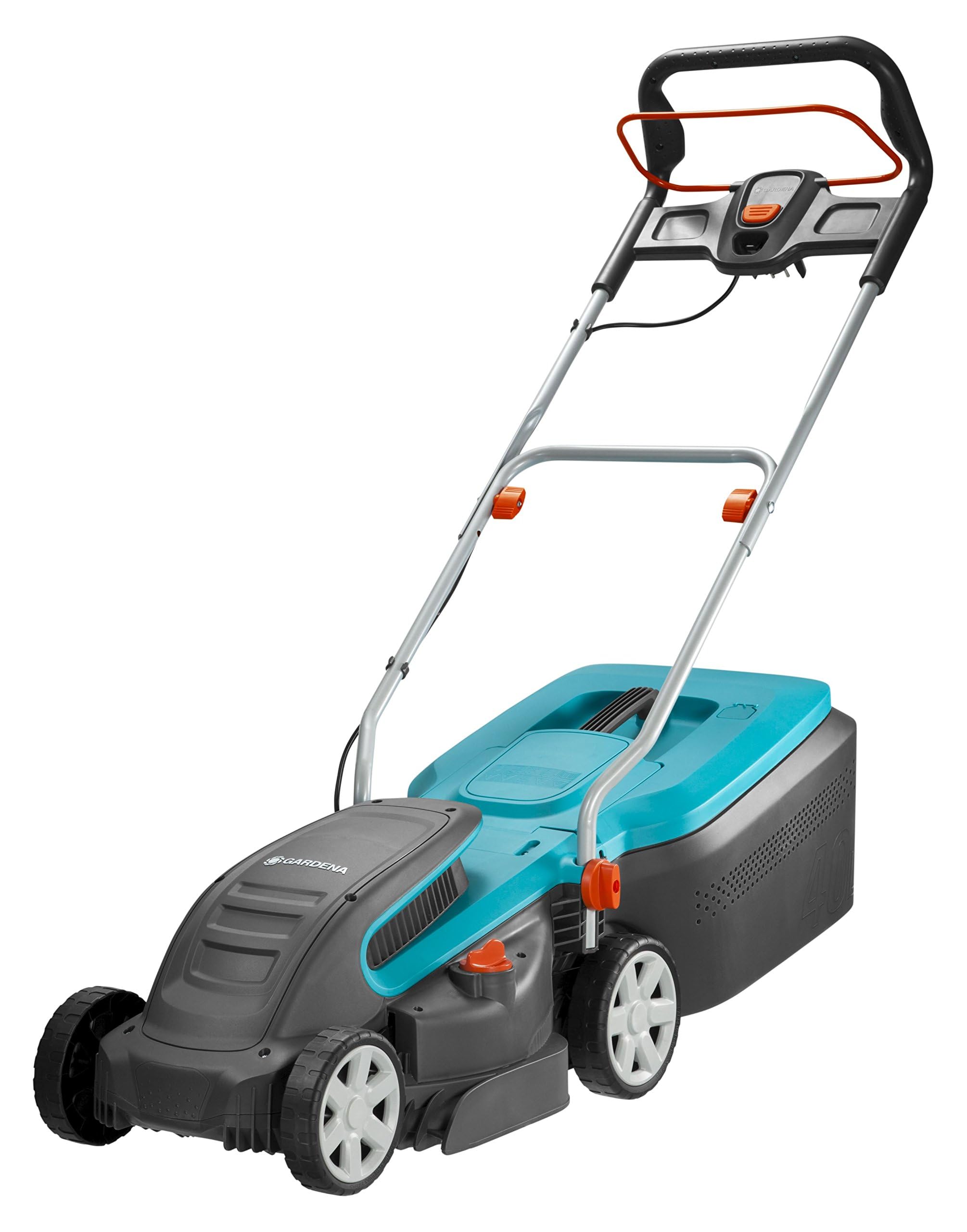 Gardena 05034-20 Electric Lawnmower PowerMax 1400/34", 1400 W, 230 V, Blue/Grey/Orange, Schnittbreite: 34 cm