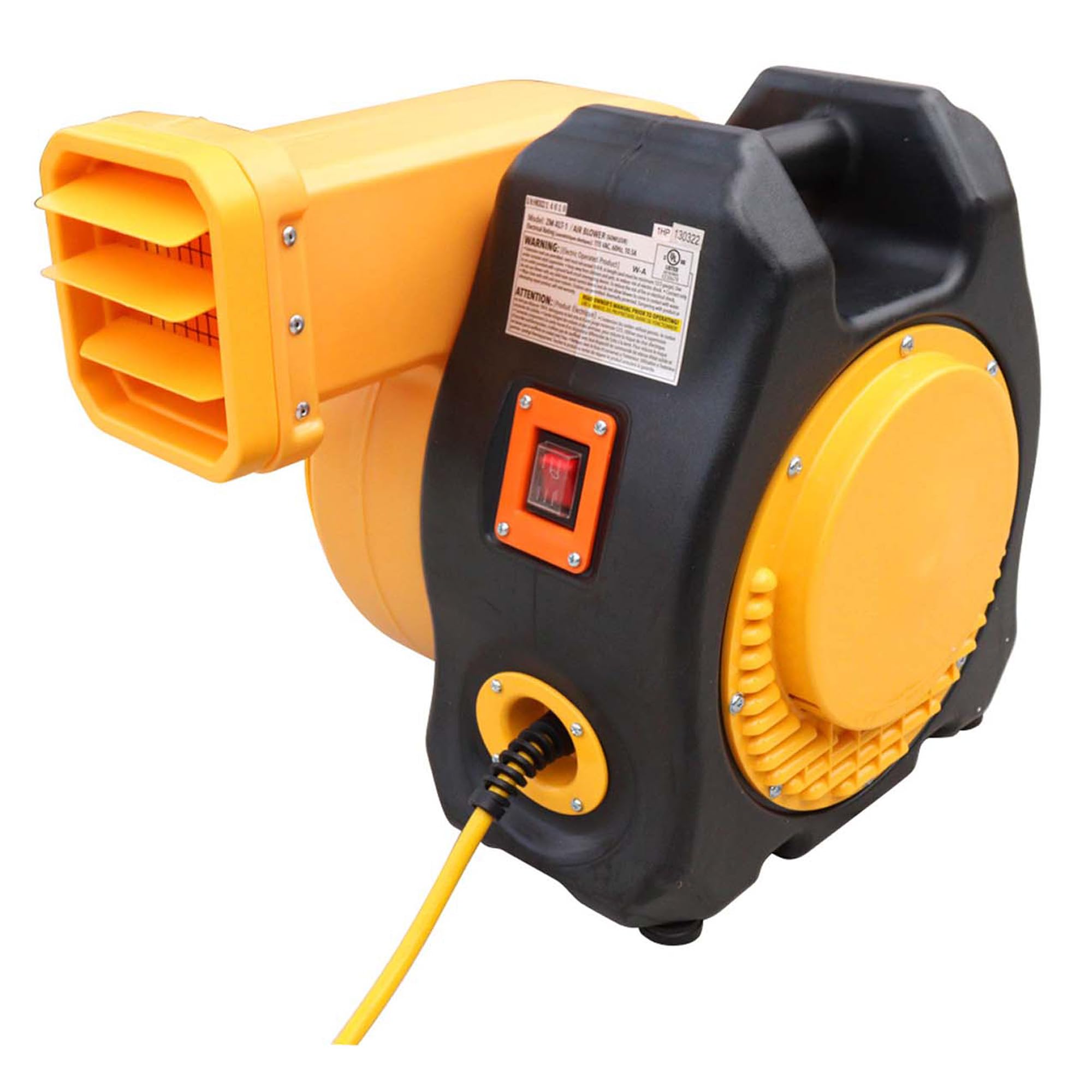 Zoom Blowers 2HP Air Blower for Inflatable Bounce House, Commercial Grade, Portable & Powerful Fan to Blow Up Kids Bouncy House, Castle, Jump & Water Slides, Includes 15 ft Power Cord -115V Motor
