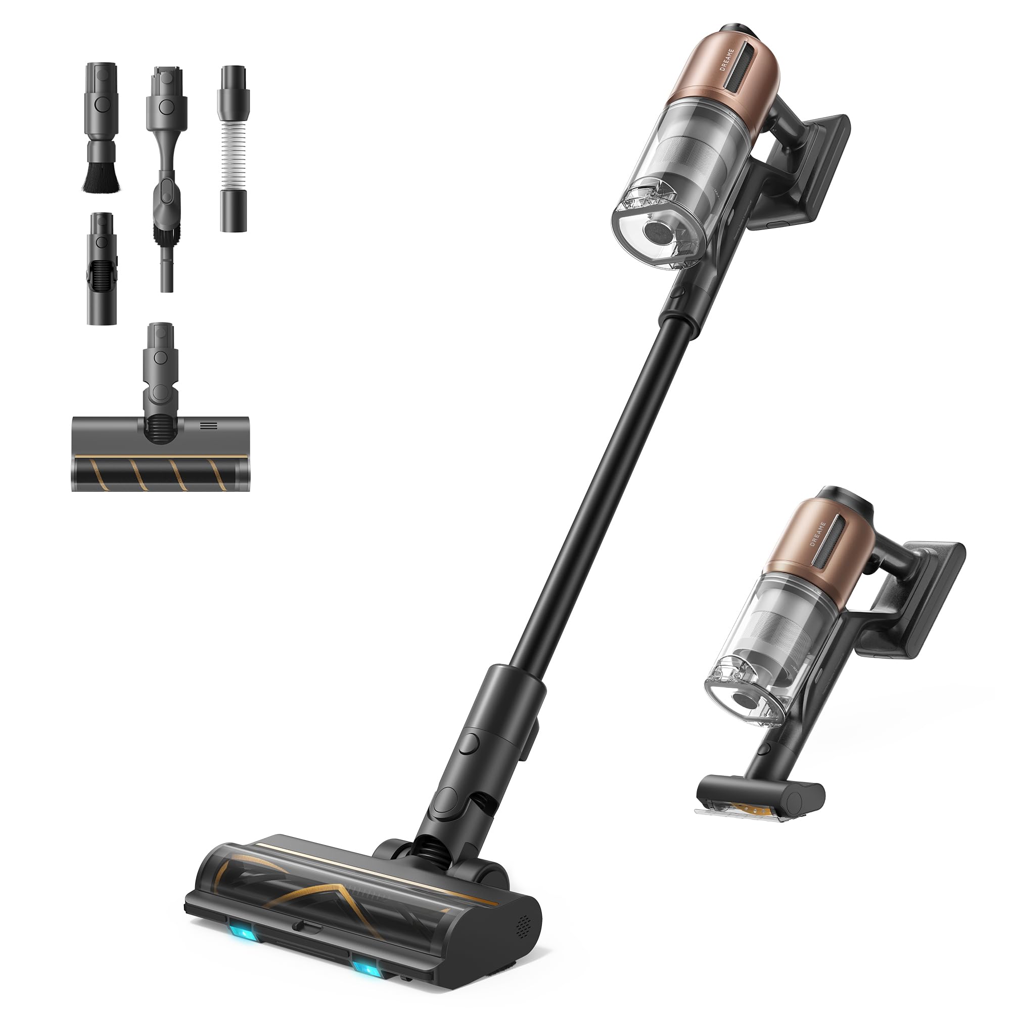 DREAME Z20 Cordless Vacuum Cleaner, Smart Vacuum Cleaner with 250AW Powerful Suction, Up to 90 Minutes Runtime, Versatile for All Surfaces, Handheld Feature for Hard Floors, Carpets & Sofas