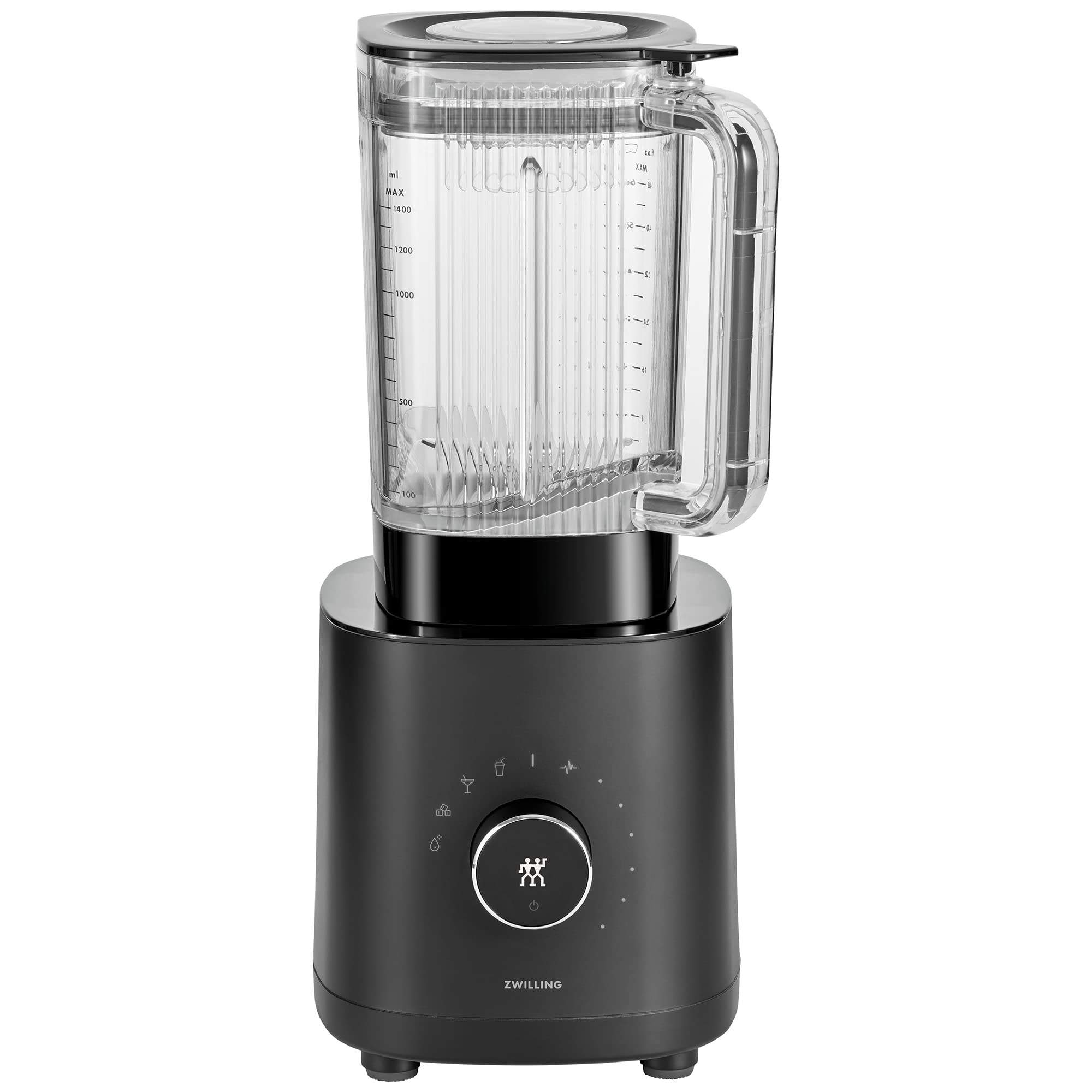 ZWILLING Enfinigy Power Blender, Piranha Teeth Winglet Blade for Ultimate Blending, 6 programs for Ice cream, Smoothies and more, 64oz pitcher, 12 speed, Black