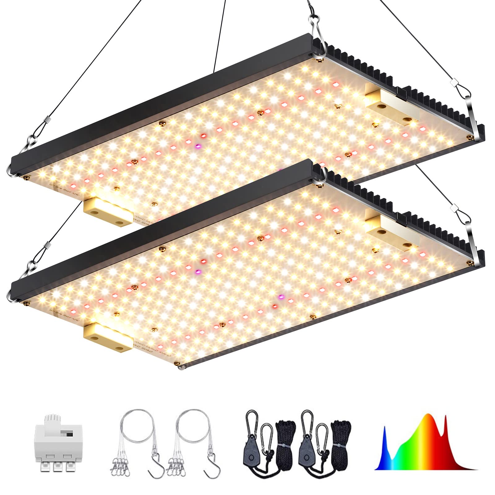 EnFun LED Grow Light 240Watt for Indoor Plants Full Spectrum with LM301B & Meanwell Driver, Dimmable Plant Light, 3x3ft 2x4ft Coverage Grow Lamp for Seed Starting Veg and Flower