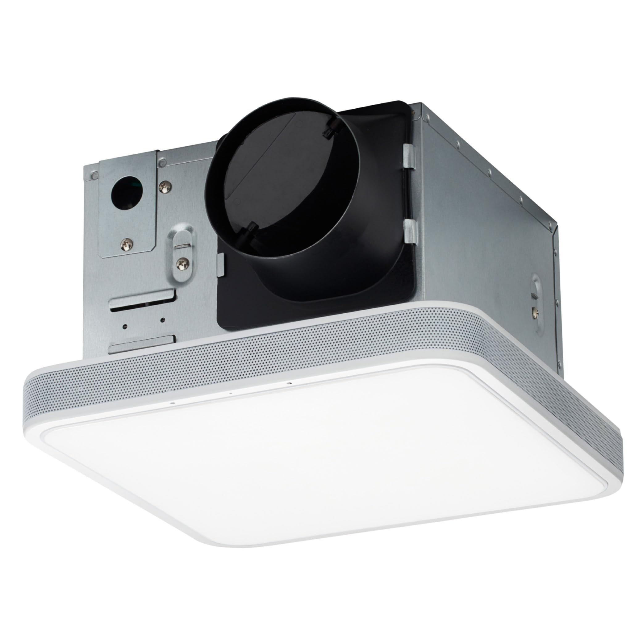 Homewerks 7148-01-AX Smart Bathroom Fan with Alexa Voice Assistant Color Changing LED Light and Bluetooth Speakers 110 CFM 1.5 Sones